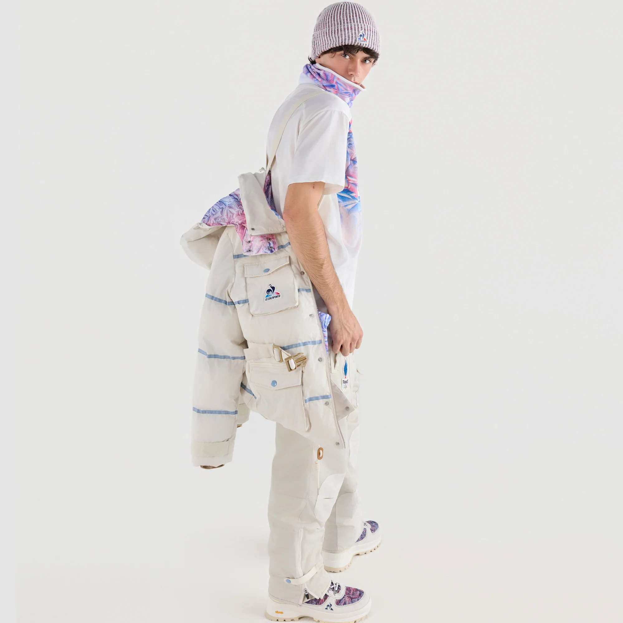 French Olympic TeamUnisex Water-Repellent Saharan Puffer Jacket with Hood                MEN'S SIZE GUIDE