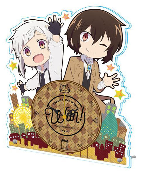 Bungo Stray Dogs Wan! Acrylic Table Clock [Atsushi Nakajima & Osamu Dazai]
