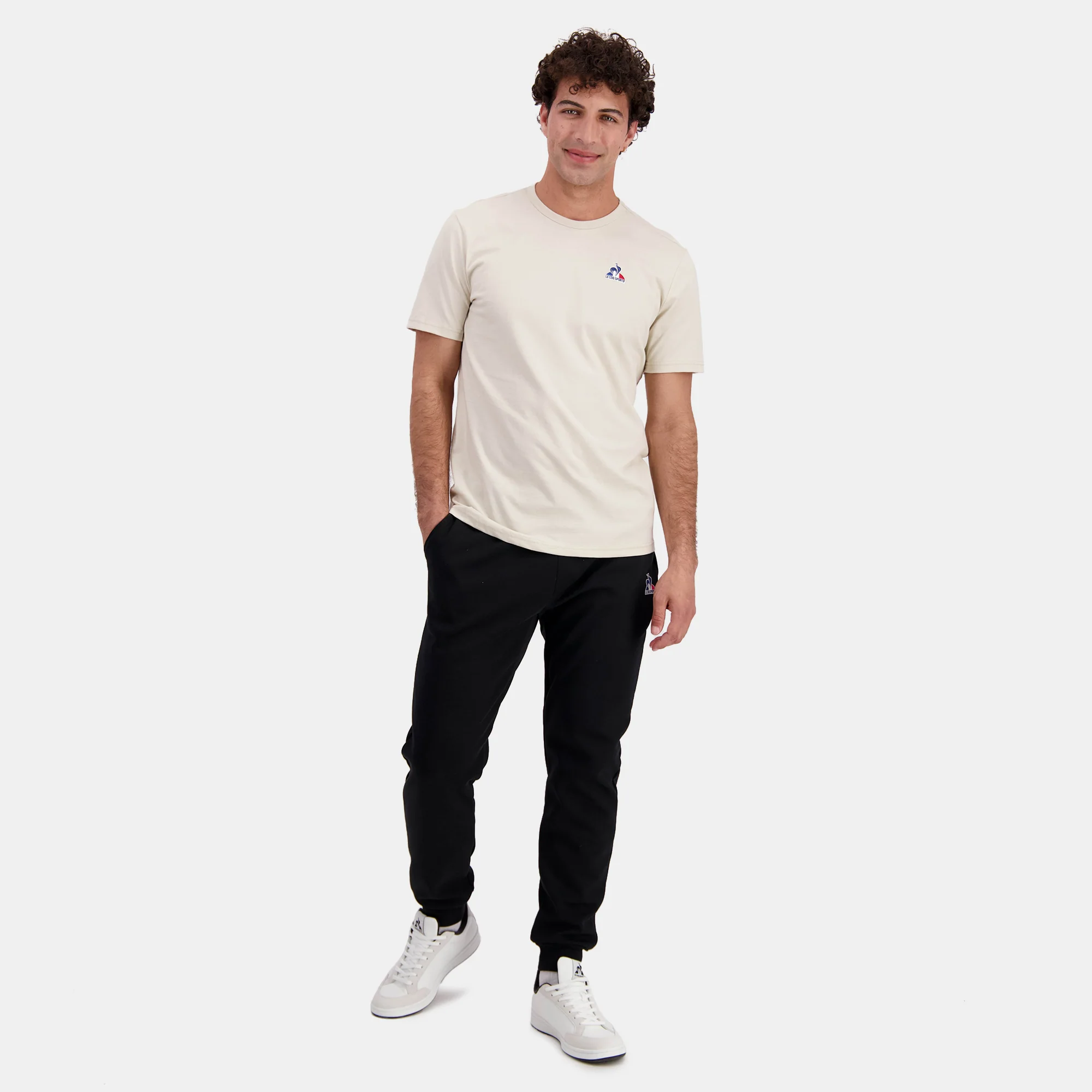 EssentielsMen's black regular-fit pants                MEN'S SIZE GUIDE