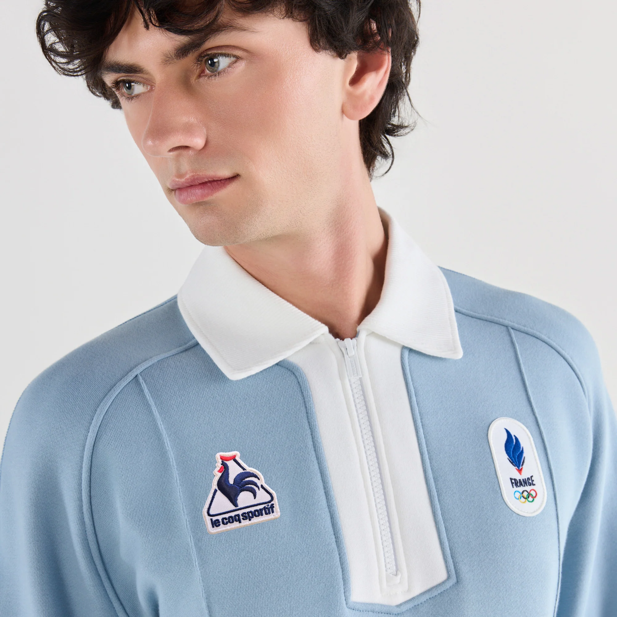 French Olympic TeamMen's Retro Zip-Up Sweatshirt                MEN'S SIZE GUIDE