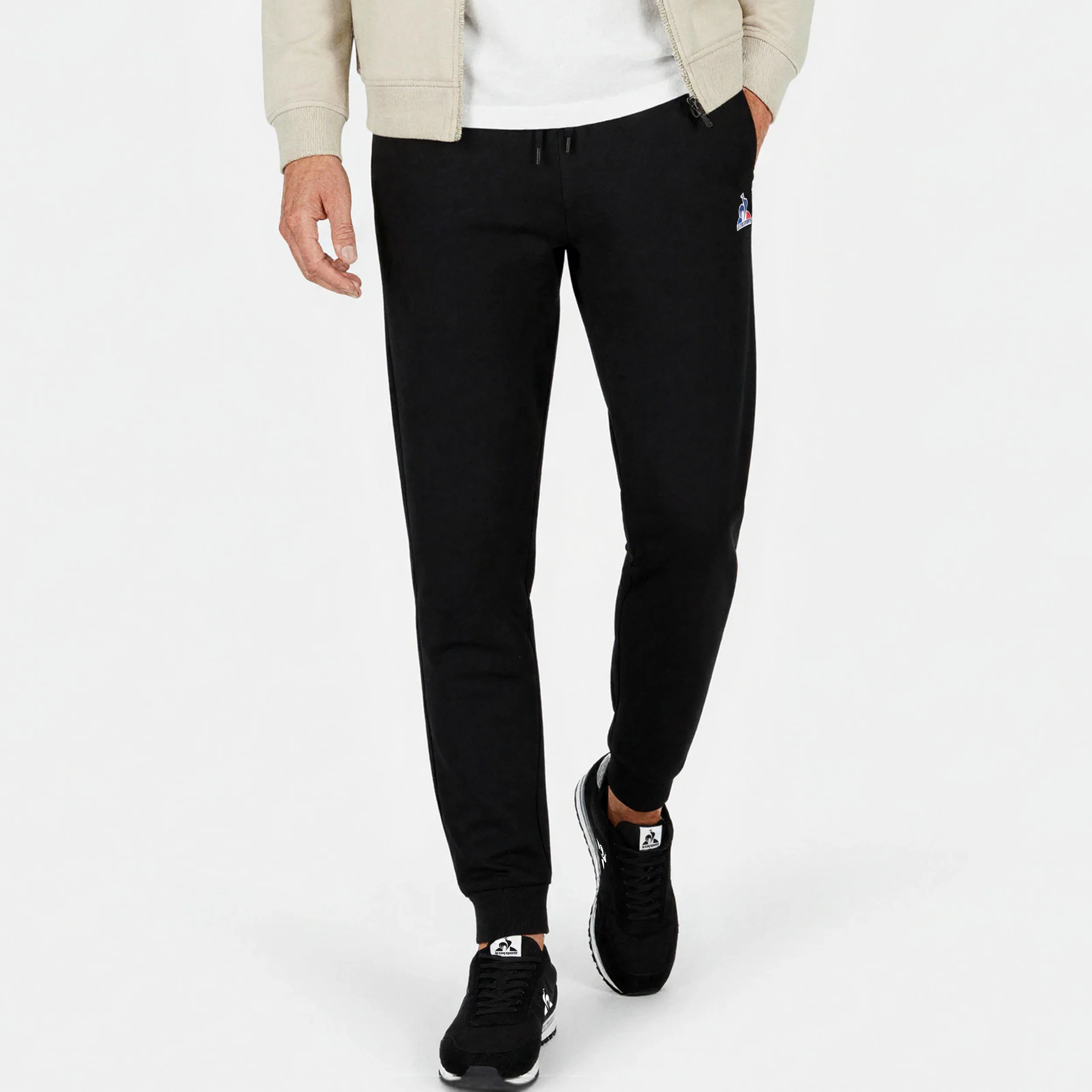 EssentielsMen's Black Slim Trousers                MEN'S SIZE GUIDE