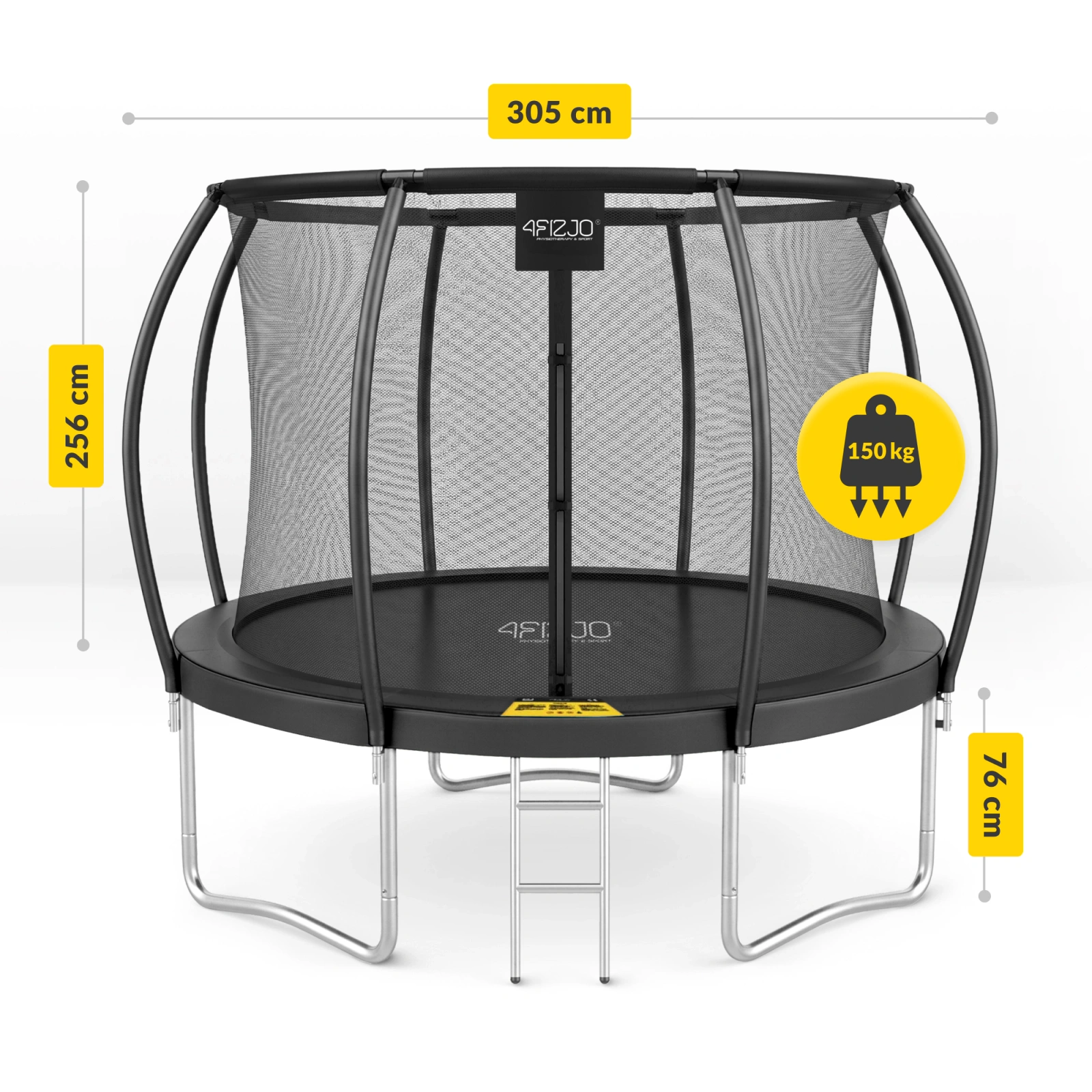 trampolina ogrodowa, trampolina dla dzieci, trampolina 4fizaro, trampolina 10 FT, trampolina 305 cm, bezpieczna trampolina, trampolina z siatką, trampolina ogrodowa PRO, aktywność na świeżym powietrzu, batut ogrodowy, trampolina z drabinką, trampolina 150 kg, sprzęt sportowy do ogrodu, zabawa w ogrodzie, trampolina dla całej rodziny, rozwój motoryki dzieci, ćwiczenia na trampolinie, stabilna trampolina, odporna na UV, montaż trampoliny