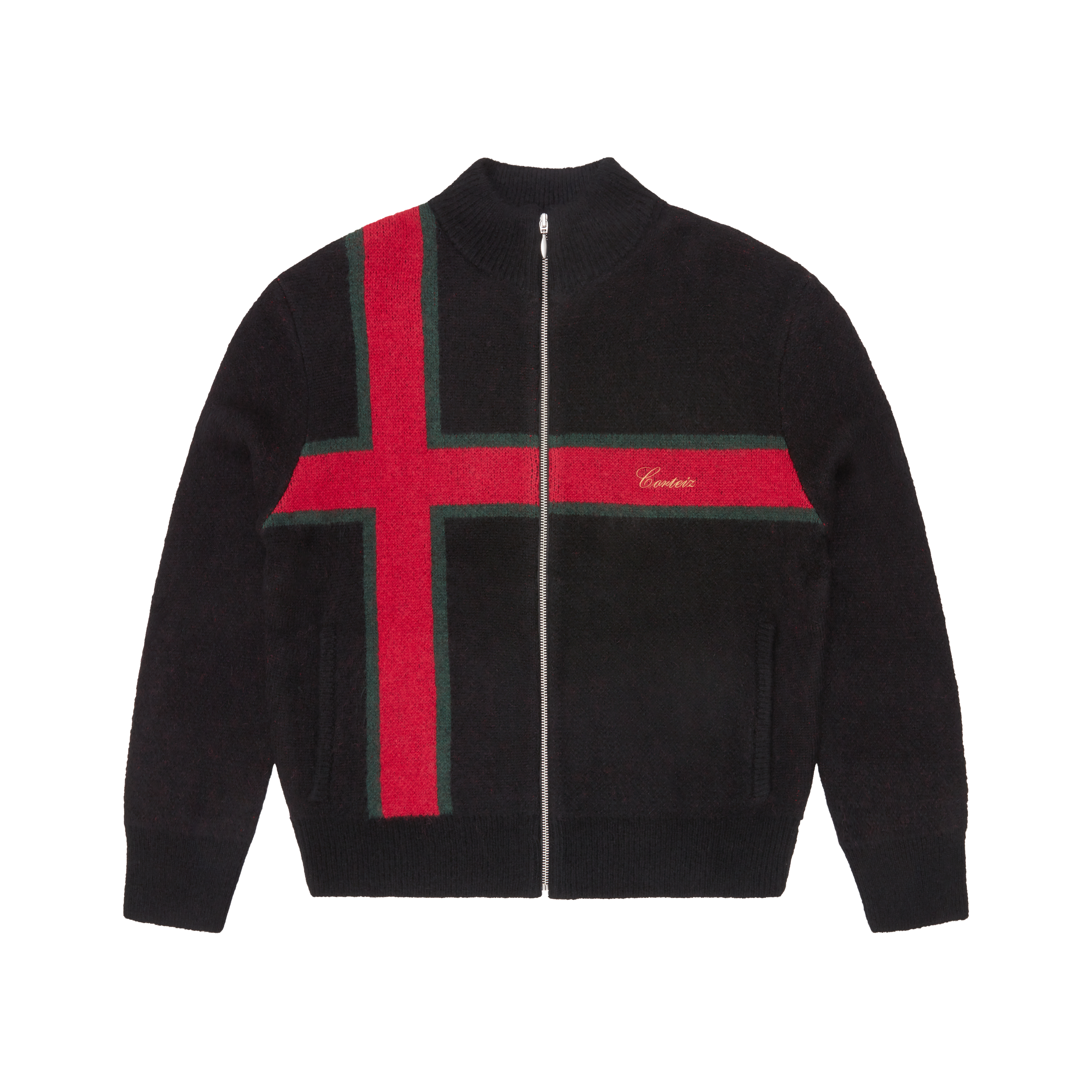 LUX KNIT ZIP UP [BLACK]