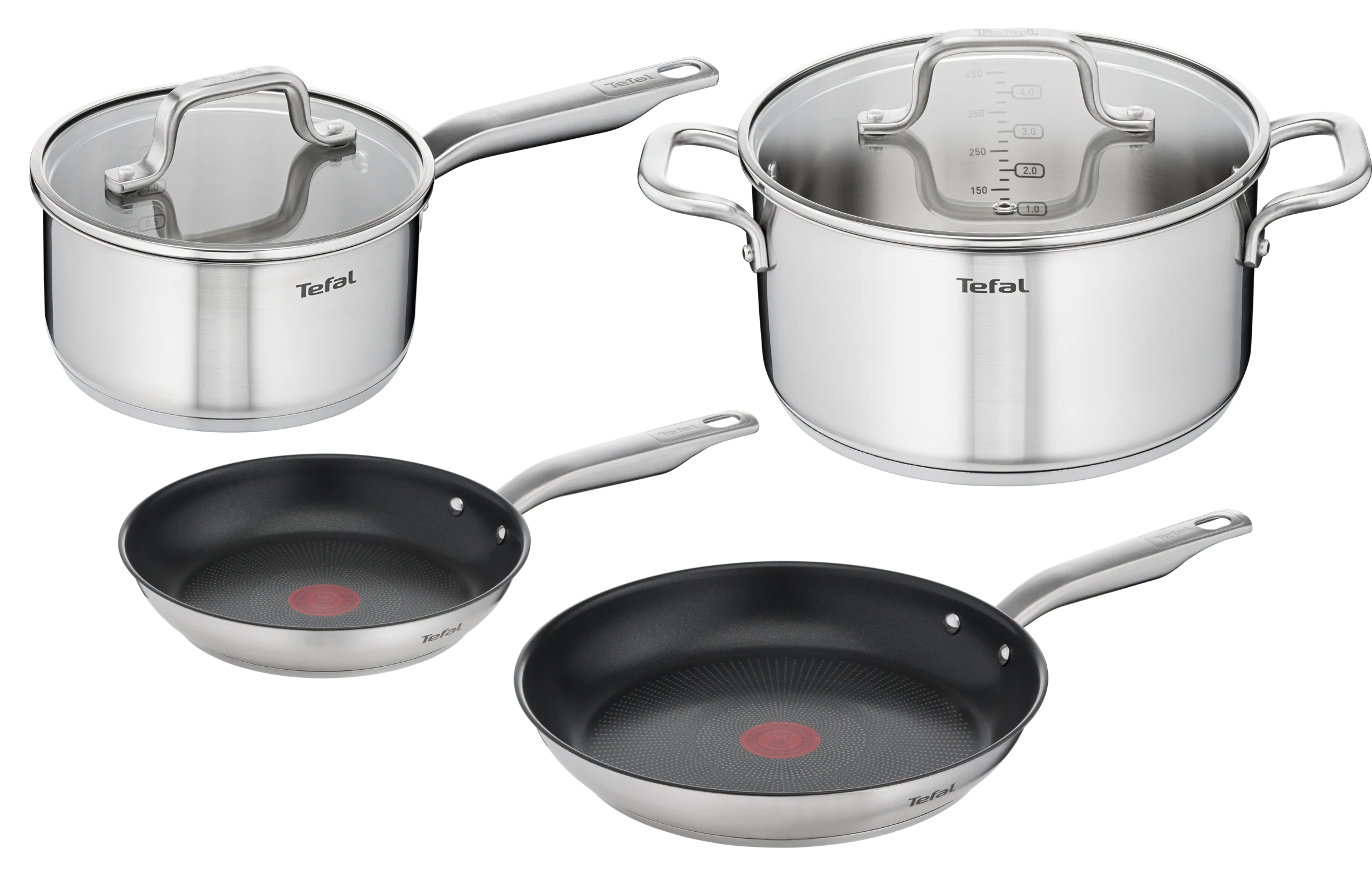 Tefal Virtuoso Induction Stainless Steel 4pc Set