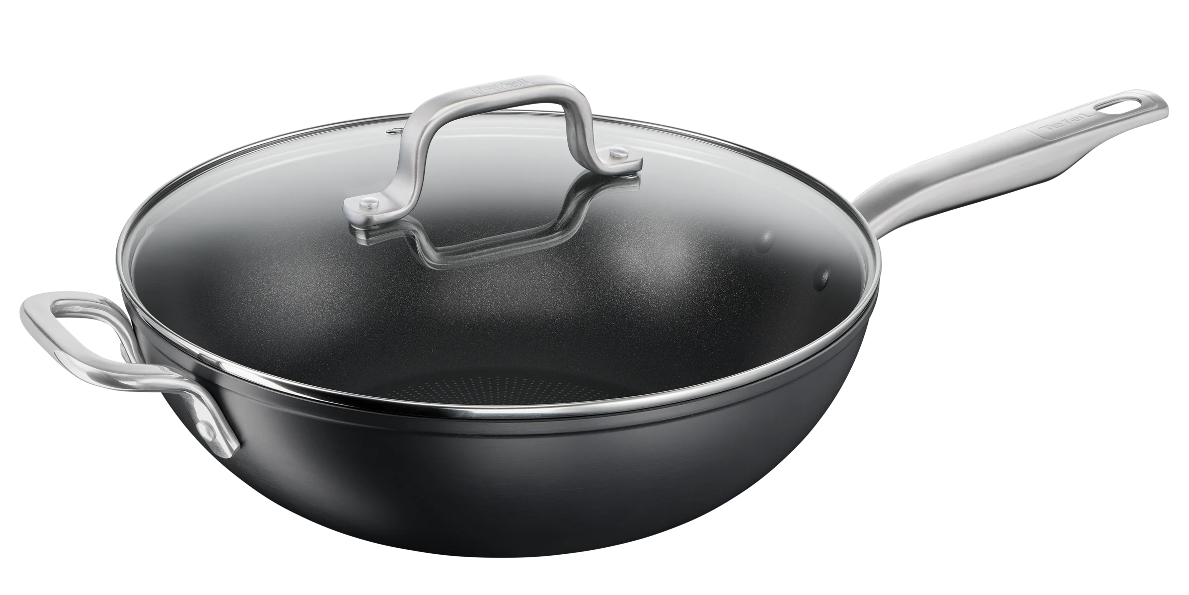 Tefal Premium Specialty Hard Anodised Induction Non-Stick Wok 32cm + Lid