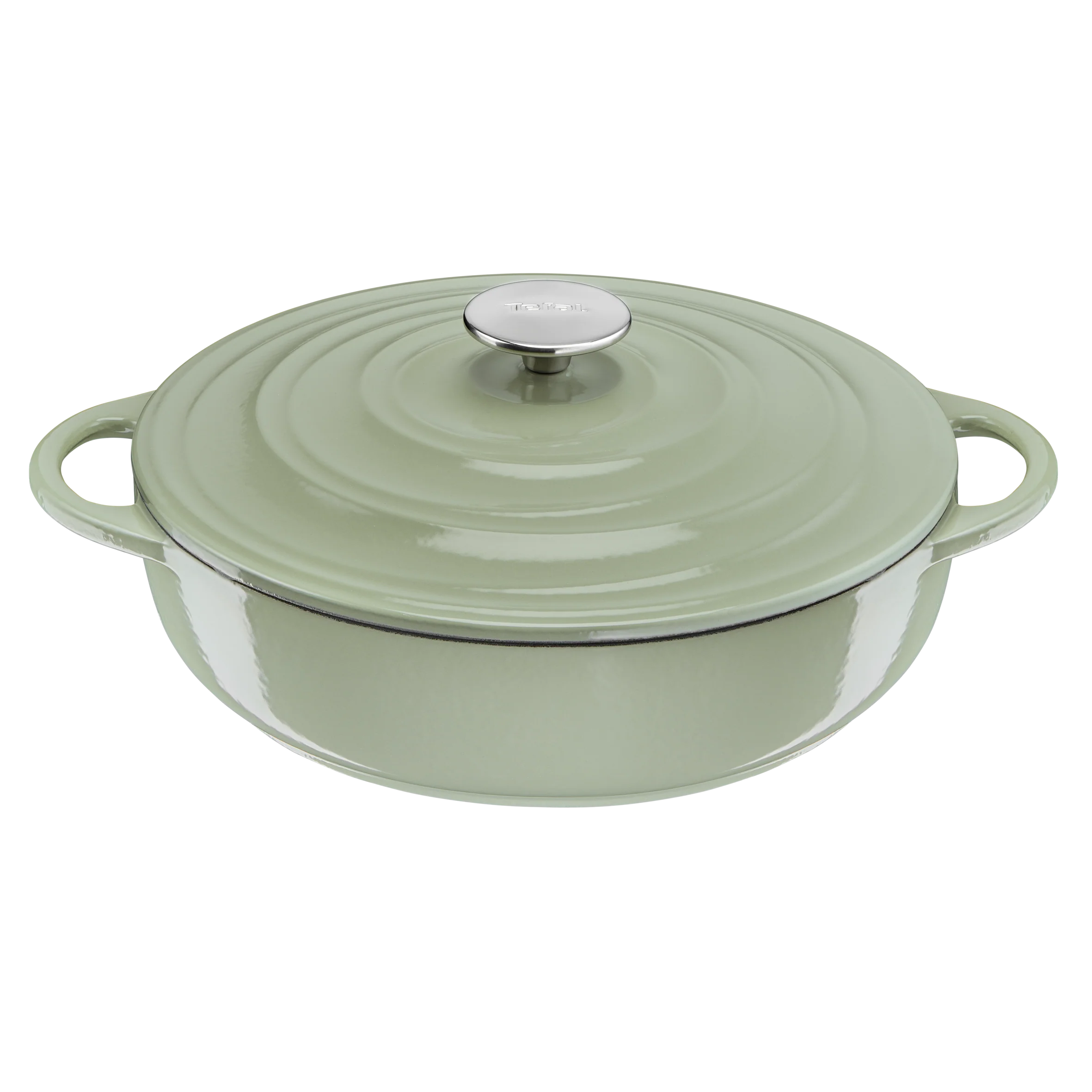 Tefal LOV Induction Cast Iron Green Lichen Shallowpot 28cm/3.8L + Lid