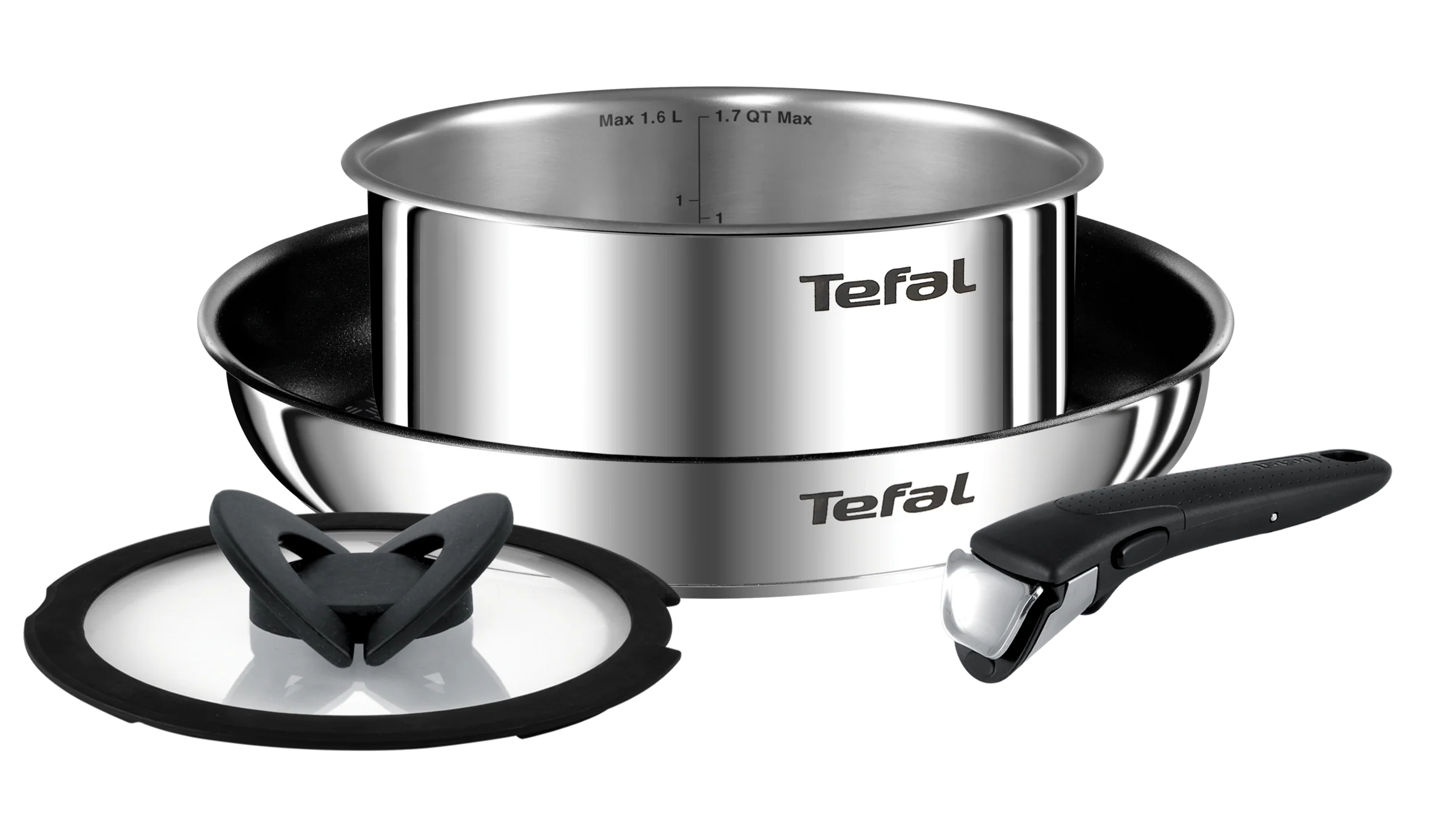 Tefal Ingenio Emotion Stainless Steel Induction 4pc Mixed Set