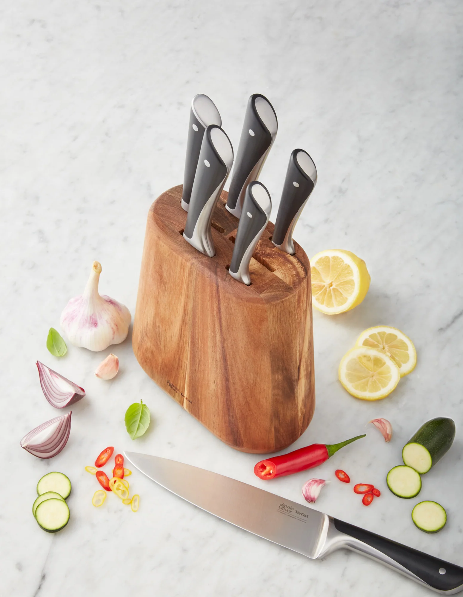 Jamie Oliver by Tefal Knife Block 6pc Set