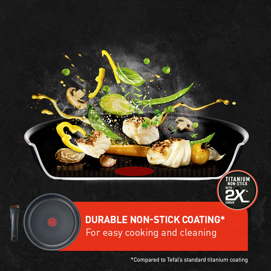 Tefal Ingenio XL Force Austral Red Non-Stick 6pc Set