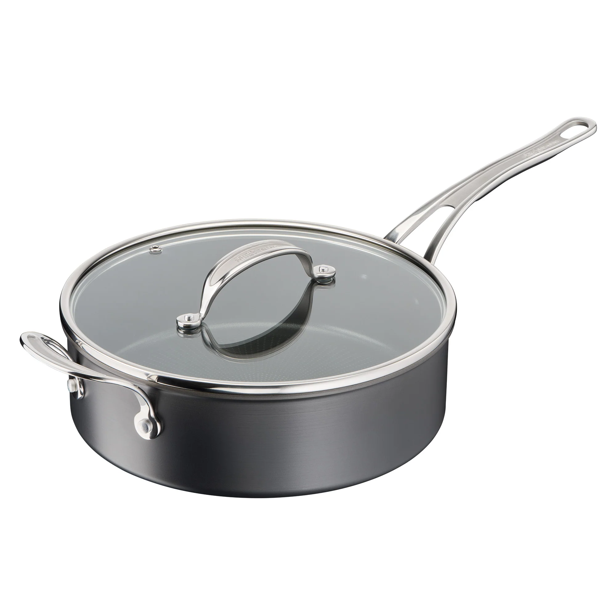 Jamie Oliver by Tefal Cooks Classic Non-Stick Induction Hard Anodised Sautepan + Lid 26cm