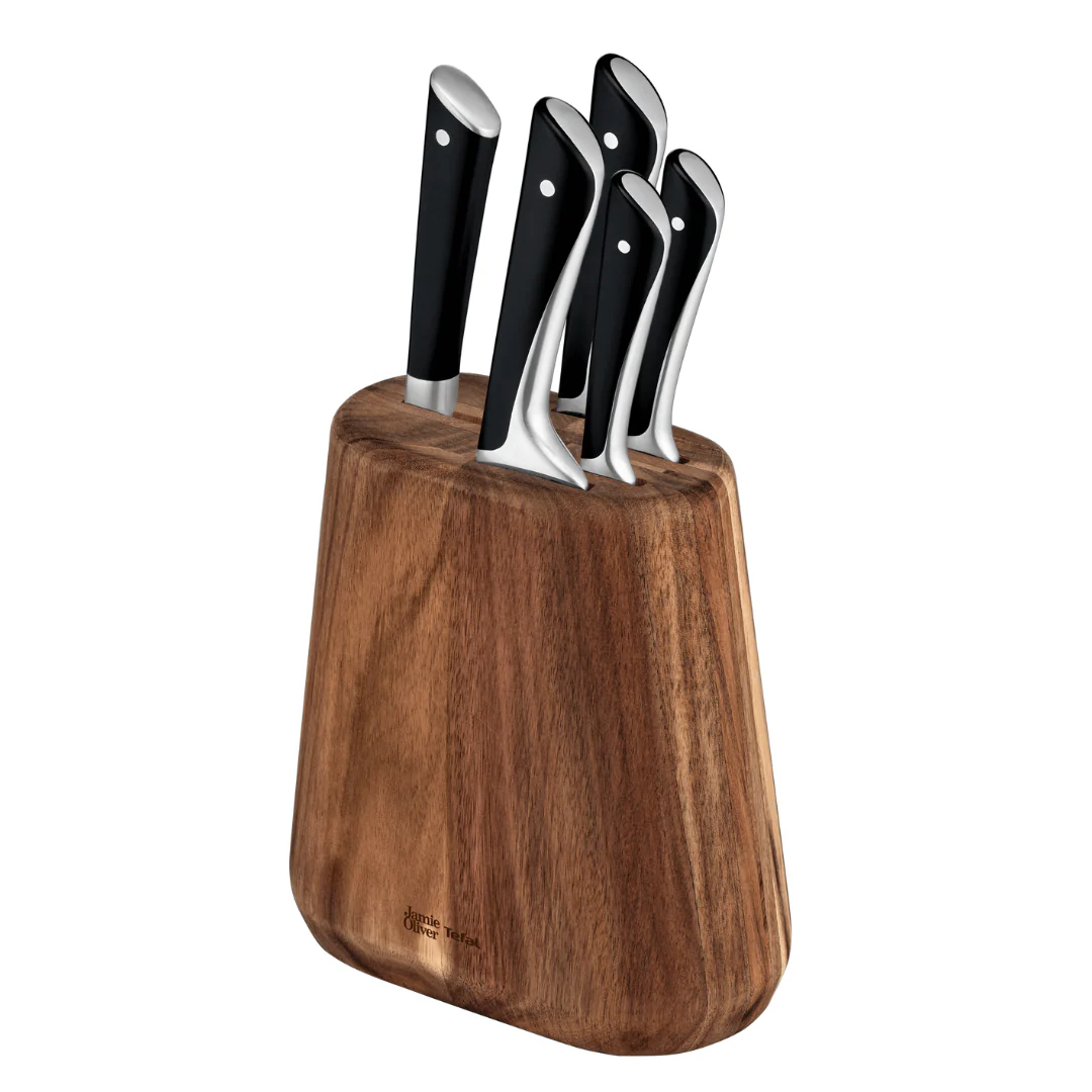 Jamie Oliver by Tefal Knife Block 5pc Set