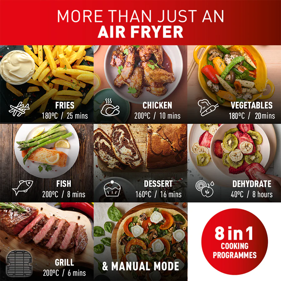 Tefal Dual Easy Fry & Grill Deluxe XXL Air Fryer EY905C