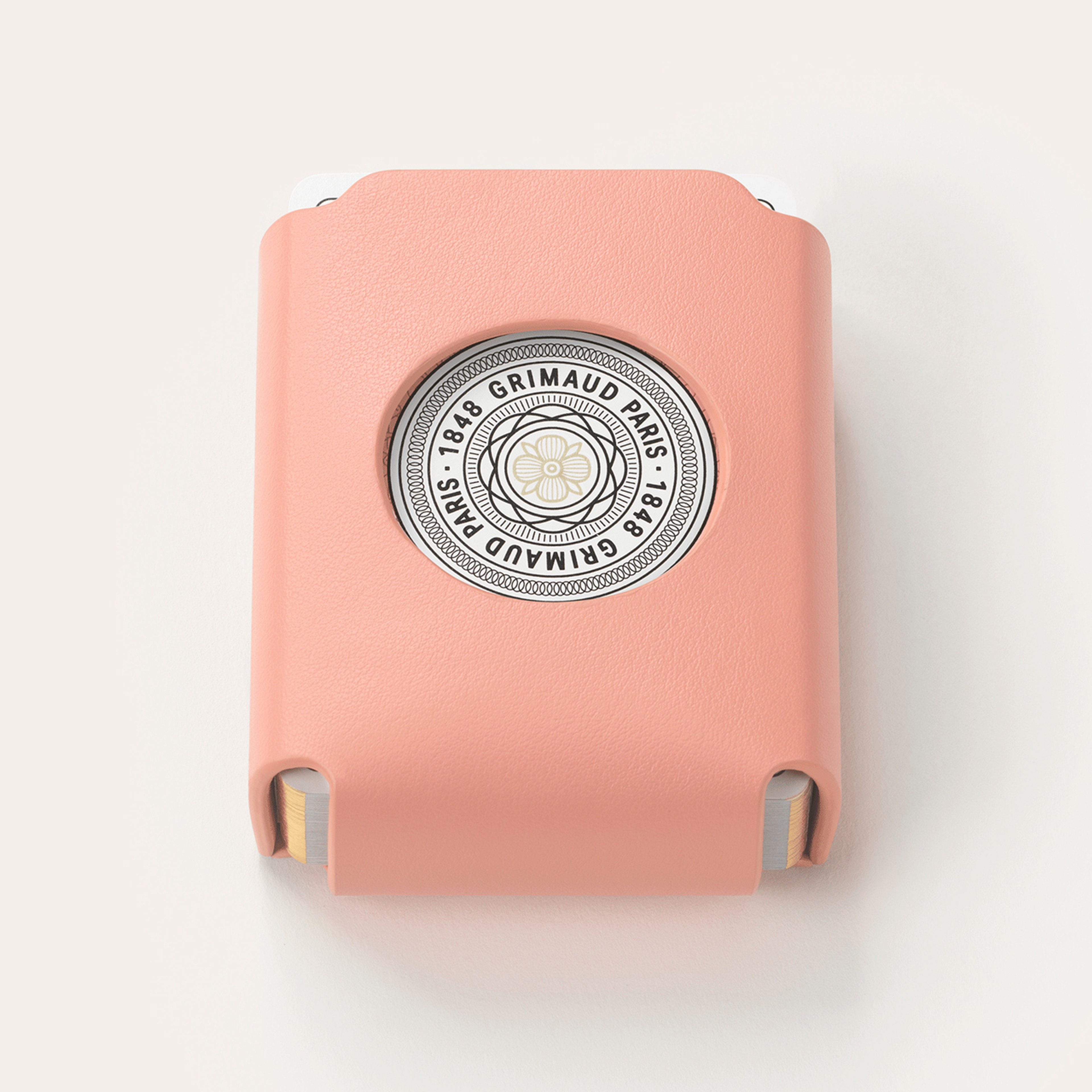 Coral Red playing cards with apple leather case