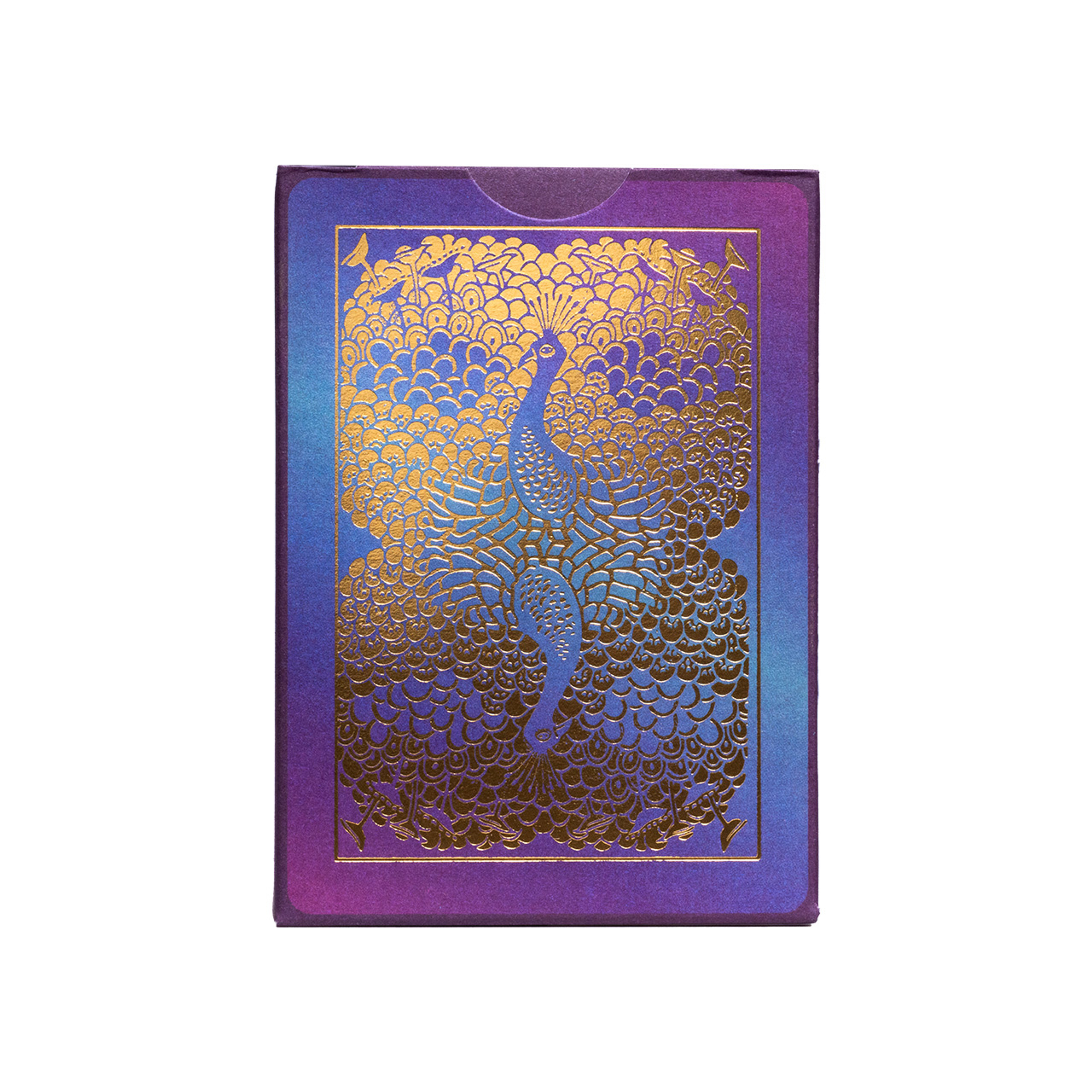 Purple Peacock Playing Cards