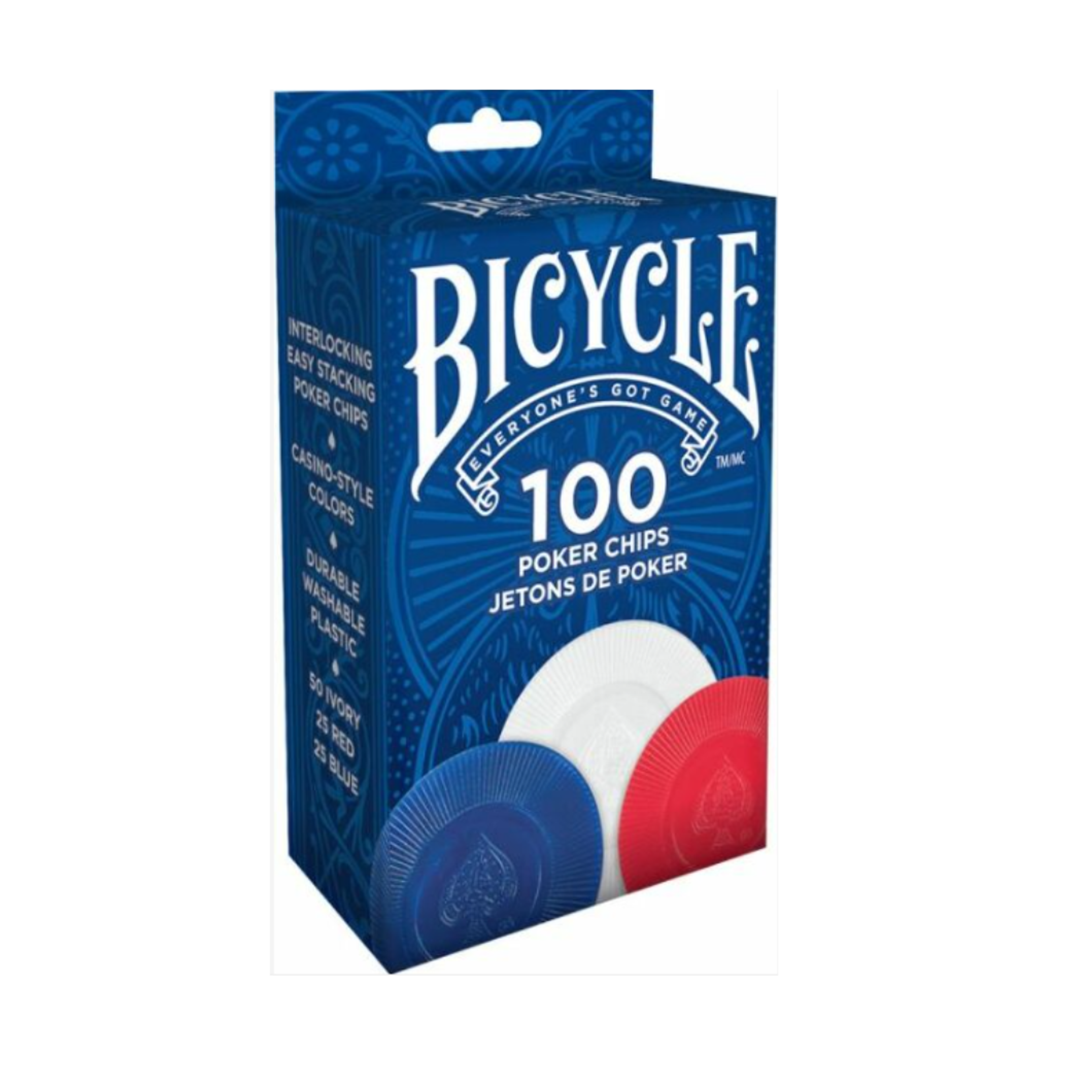 Poker Chips Plastic 2 Gram. 100 Count