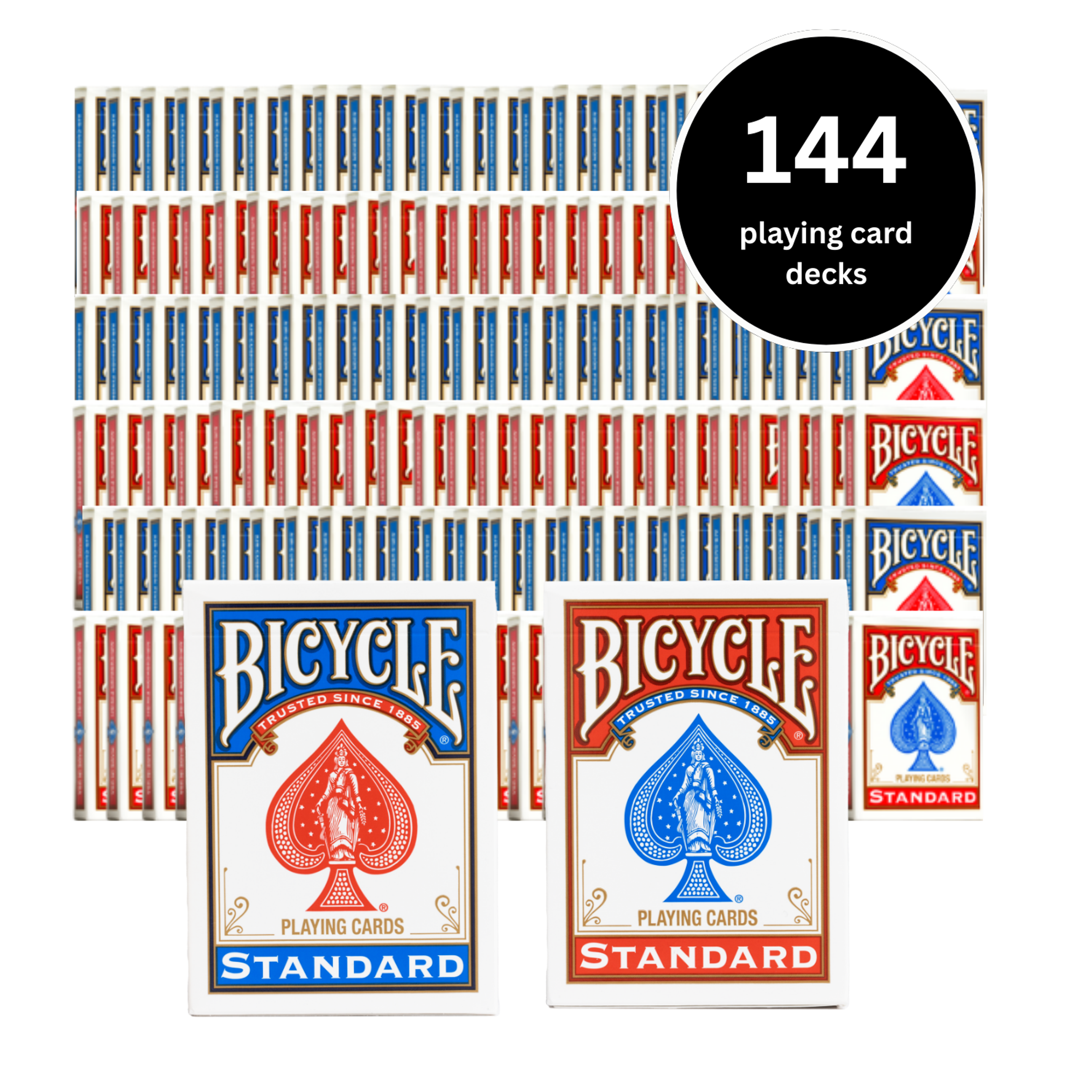 Standard 808 Playing Cards Red and Blue mix. 144 Count