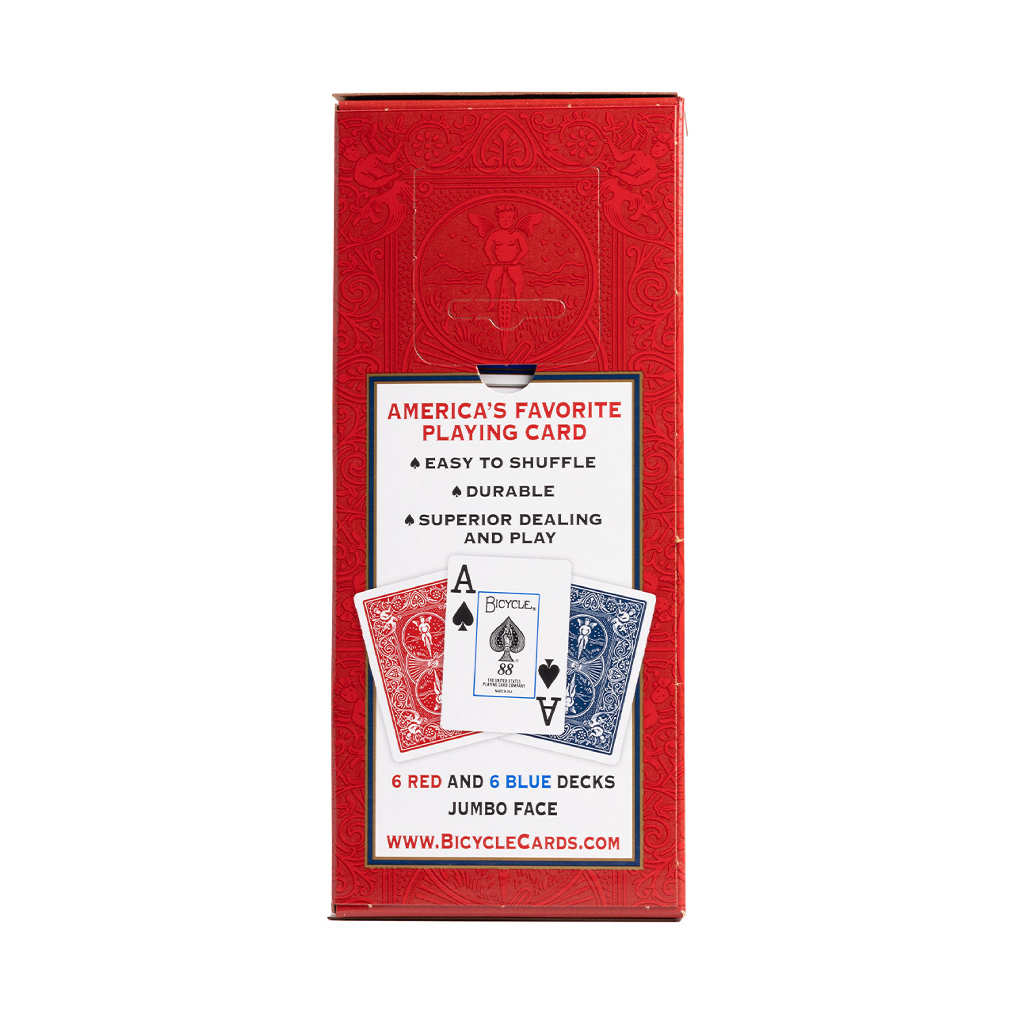 Jumbo Index Playing Cards. 12-pack Red and Blue