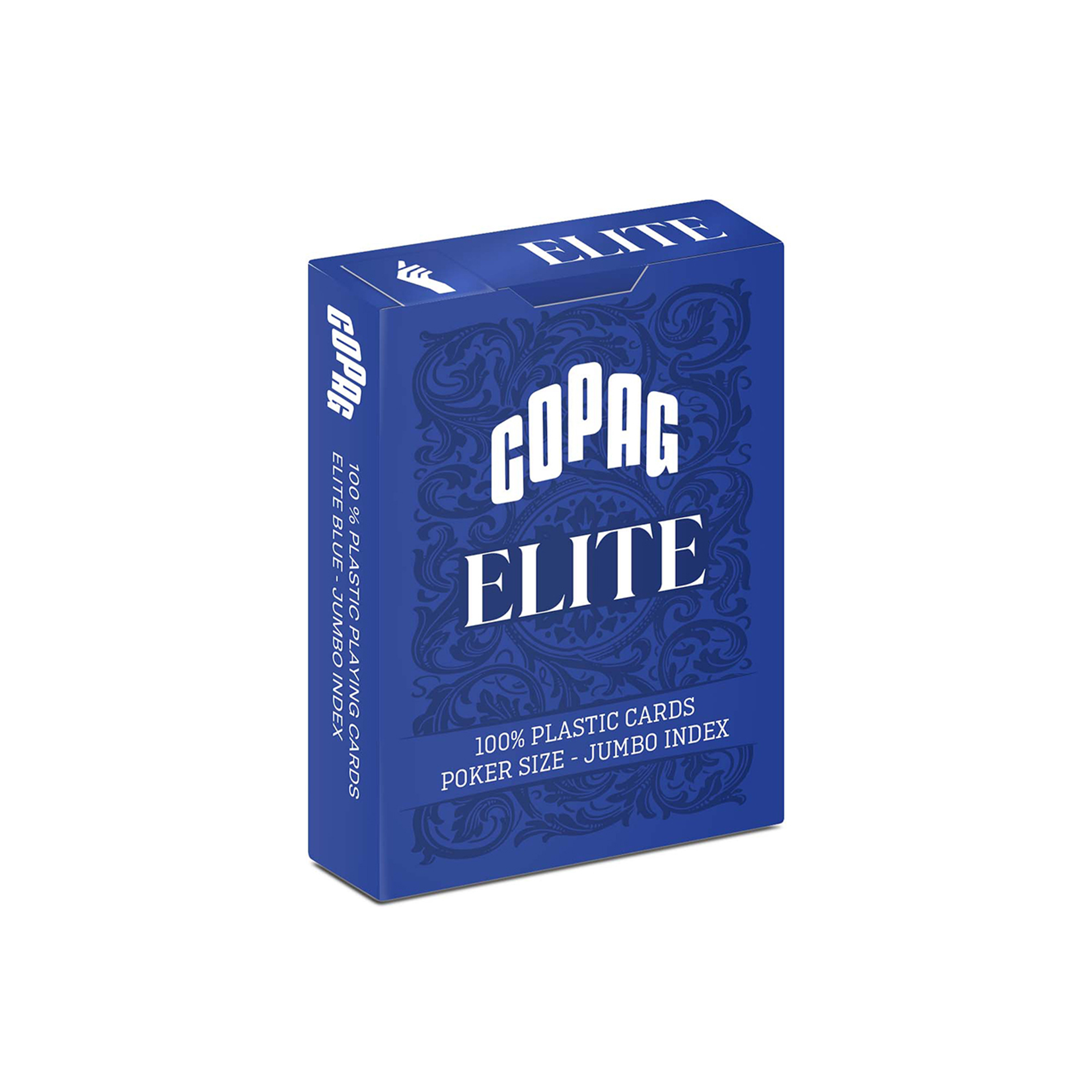 Elite Blue Standard Size. Jumbo Index. 100% Plastic Playing Cards - Single Deck