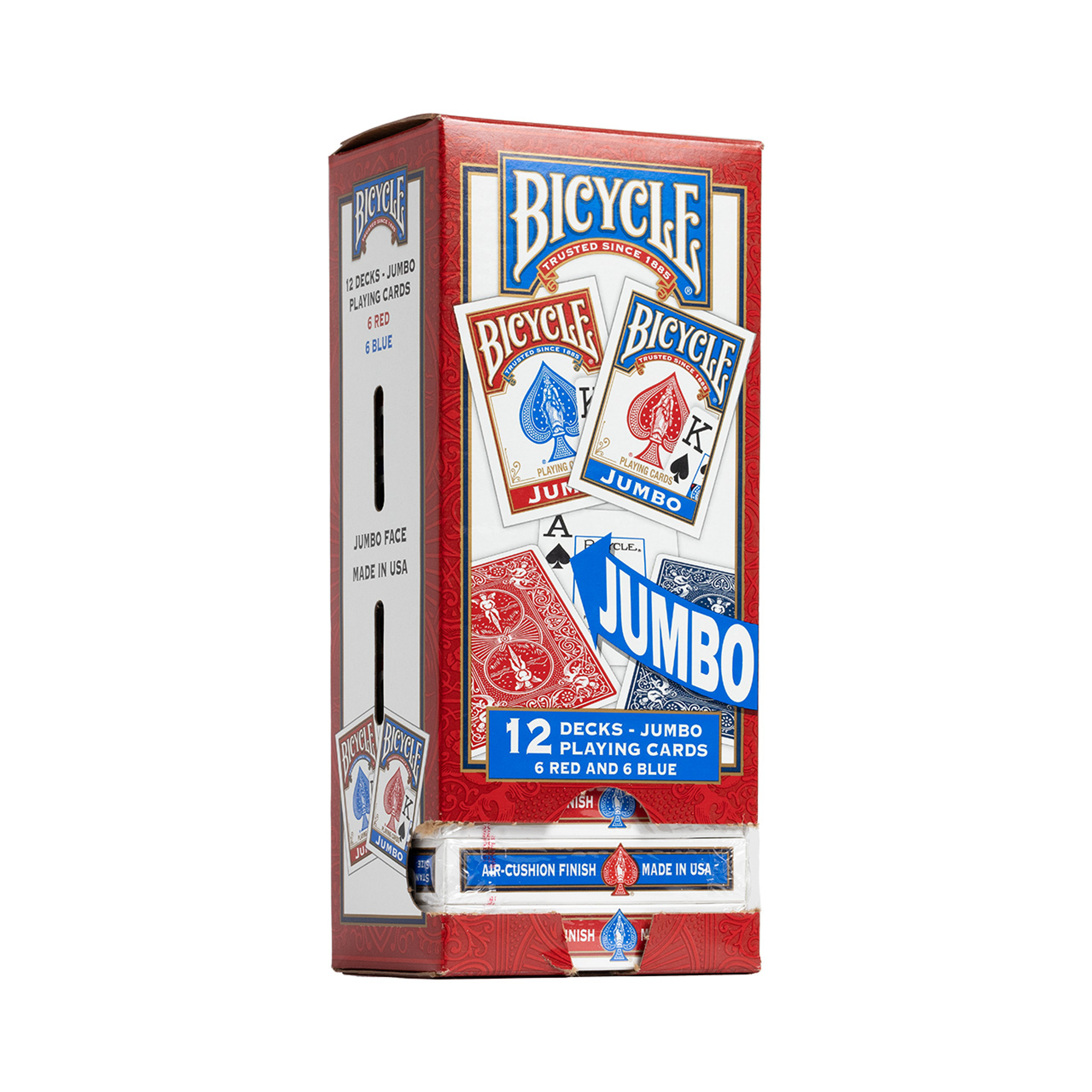 Jumbo Index Playing Cards. 12-pack Red and Blue
