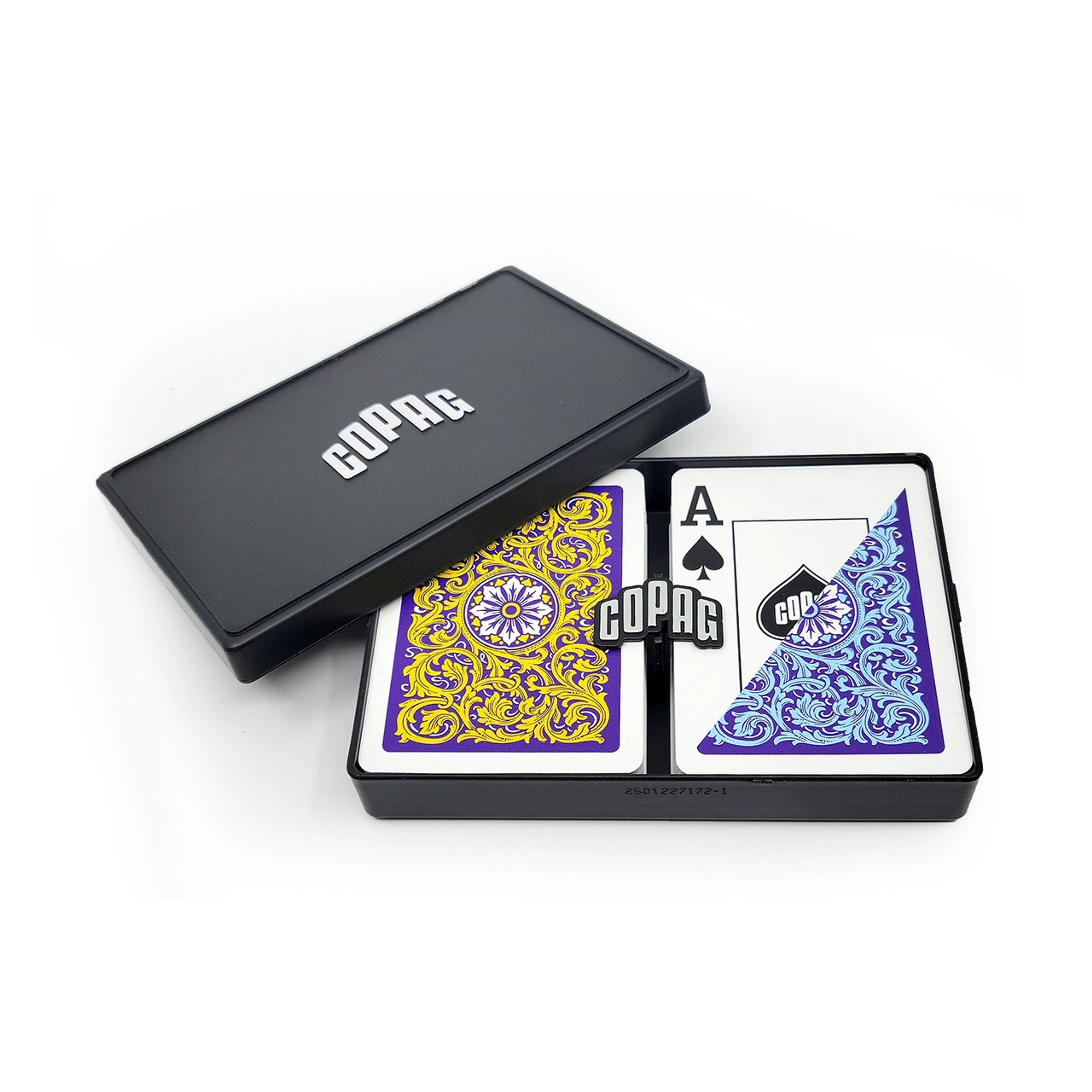 Neoteric Violet/Yellow/Blue Standard Size. Jumbo Index. 100% Plastic Playing Cards - Double Deck Set