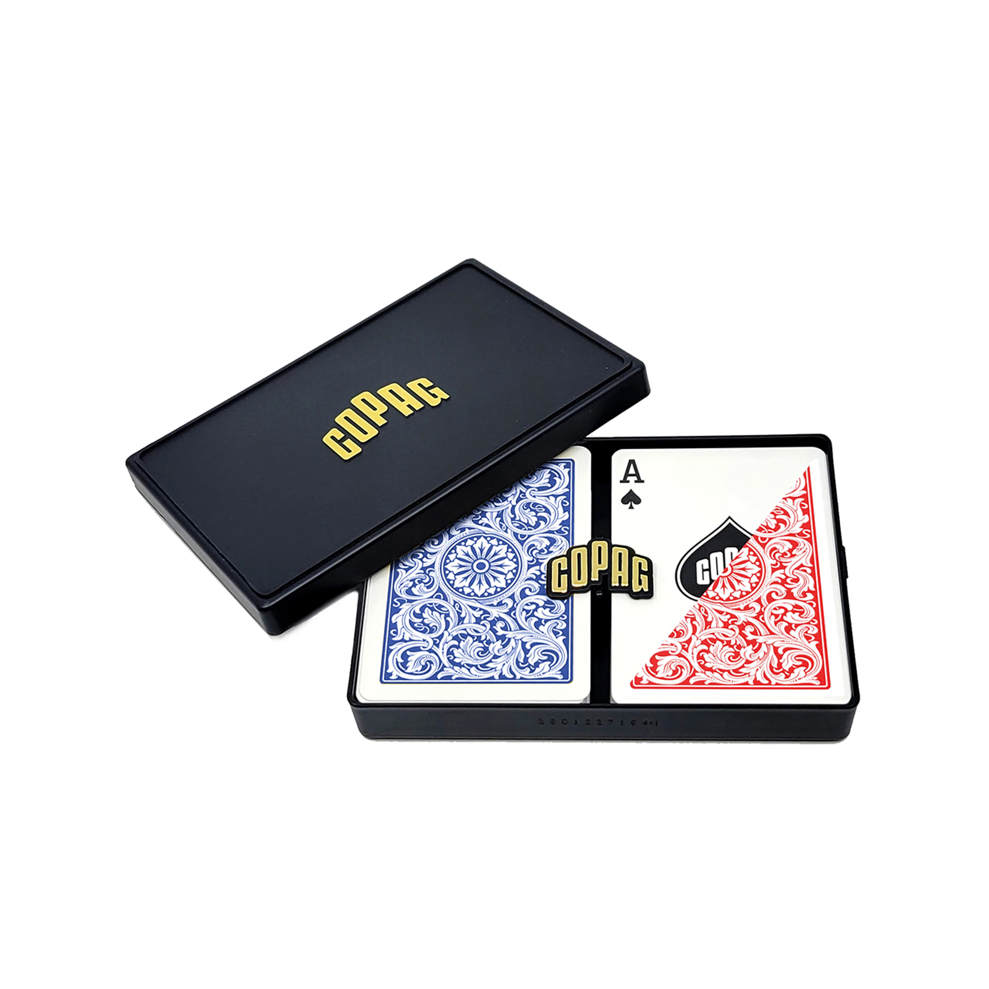 1546 Red and Blue Standard Size. Regular Index. 100% Plastic Playing Cards - Double Deck Set