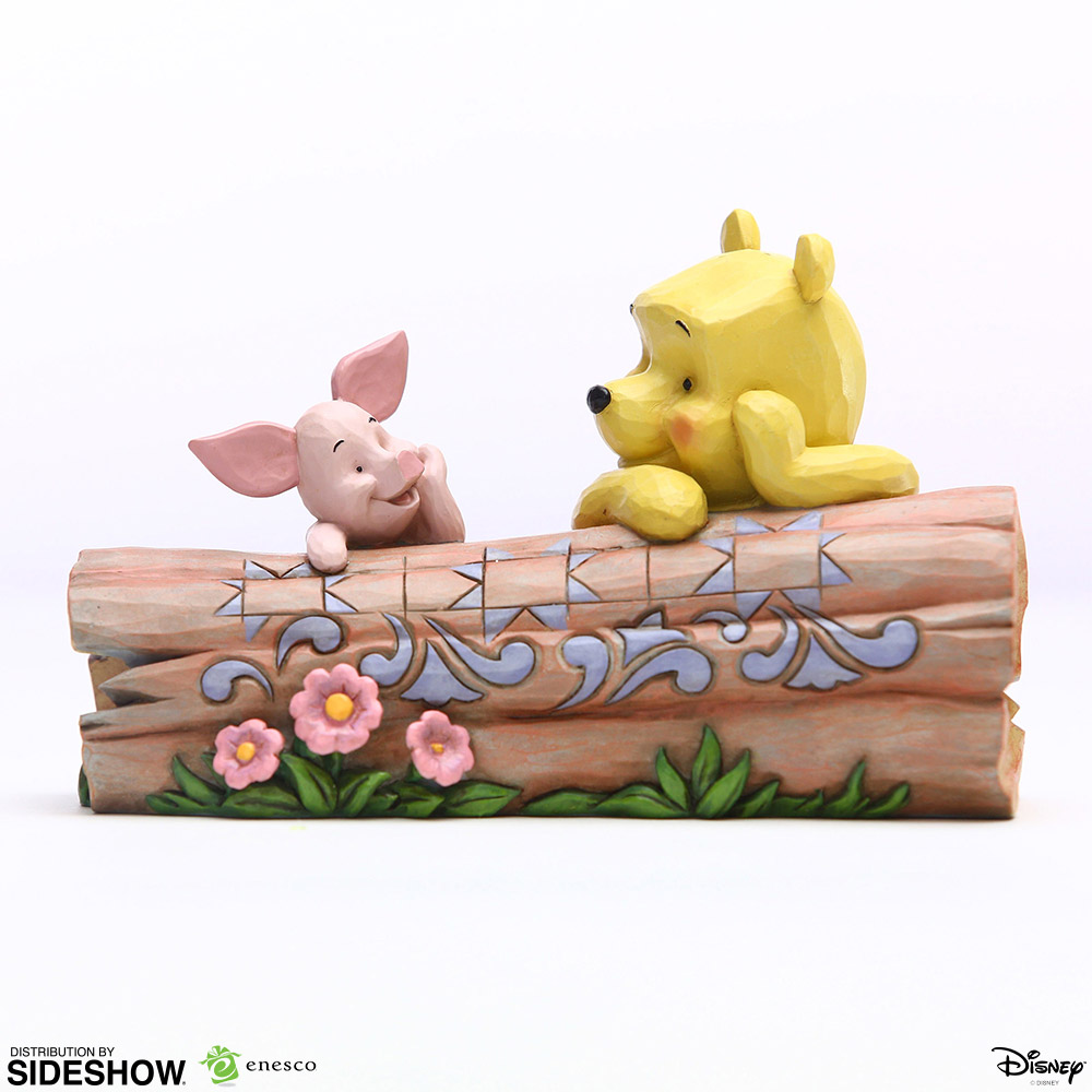Pooh and Piglet by Log