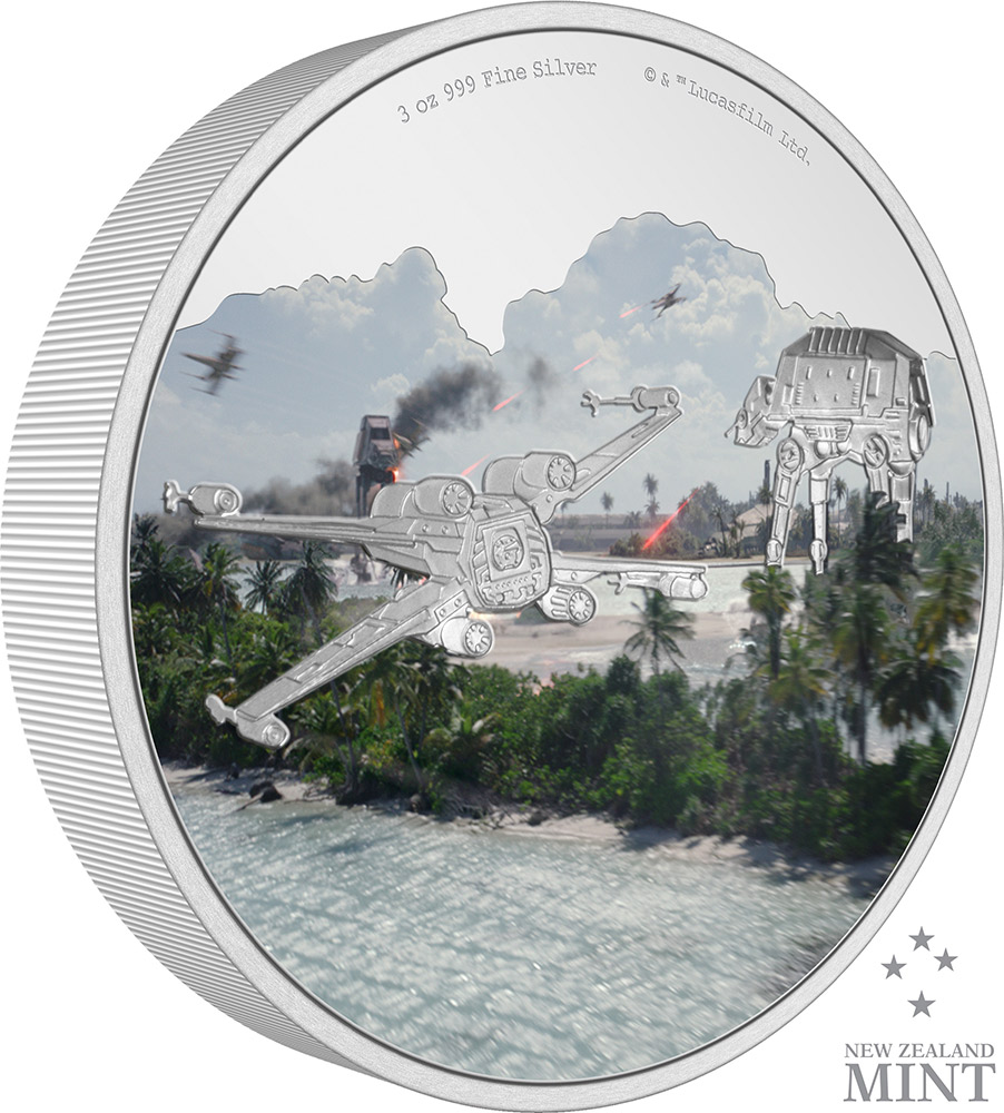 Battle Scenes Scarif 3oz Silver Coin