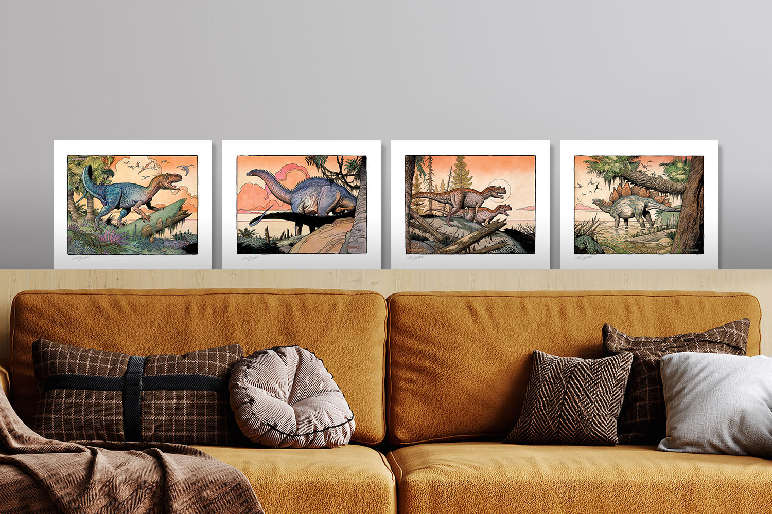 William Stout Dinosaur Series: The Jurassic Era (Set of 4)