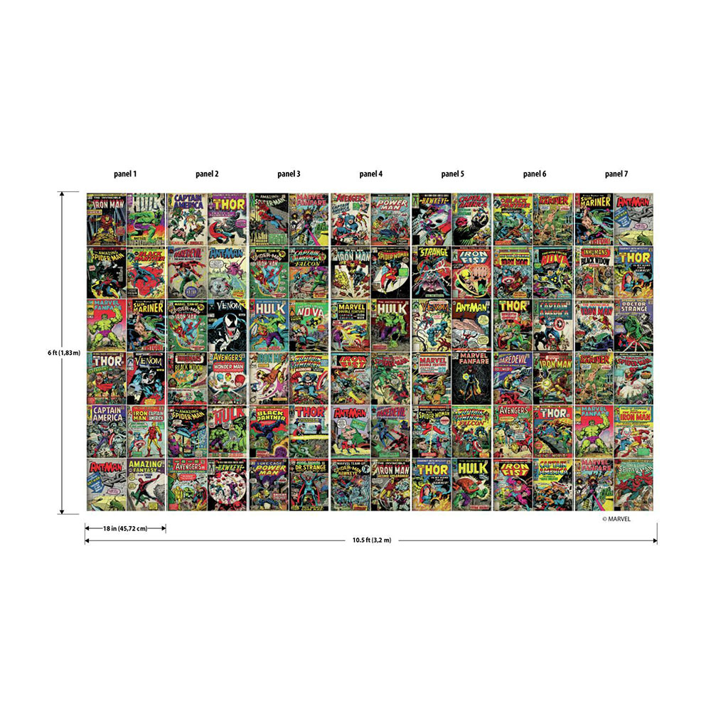 Marvel Comic Cover Wallpaper Mural