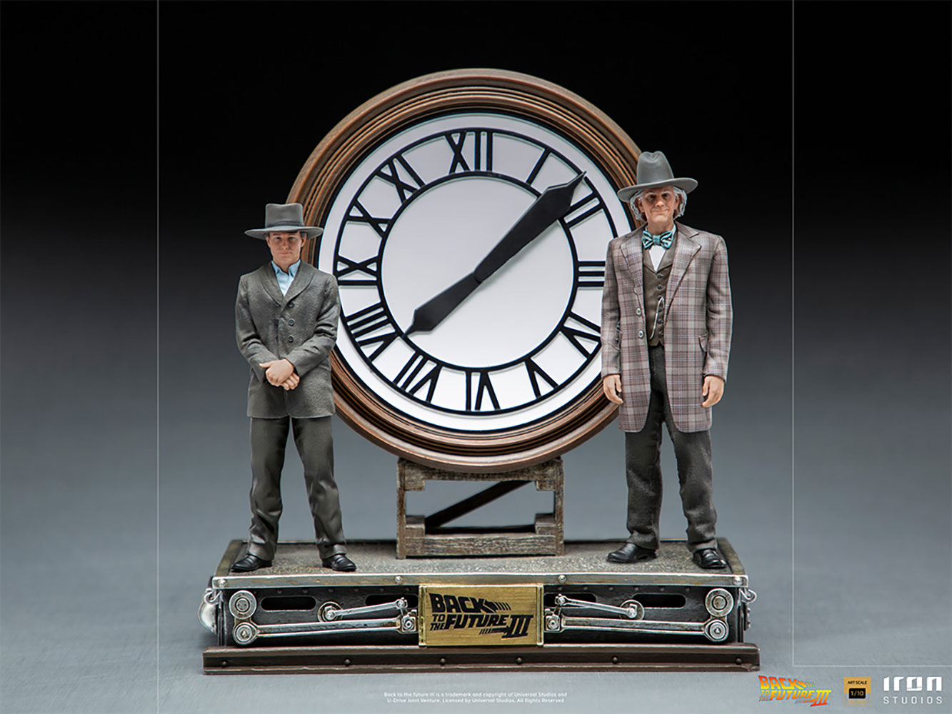 Marty and Doc at the Clock Deluxe