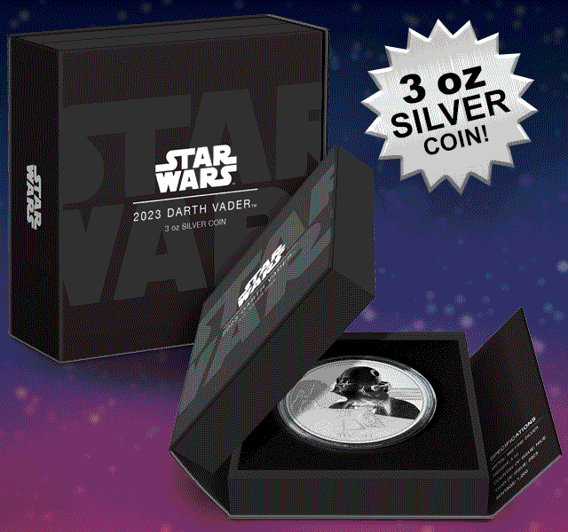 Darth Vader 3oz Silver Coin