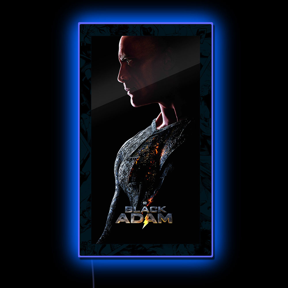 Black Adam (2022) - LED Dwayne Johnson Portrait Mini-Poster #2