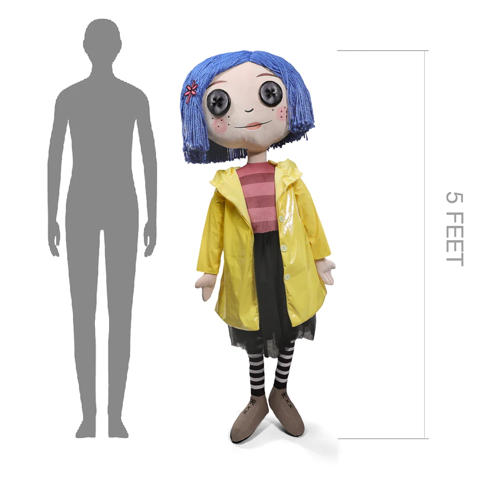 Coraline with Button Eyes Life-Size Plush