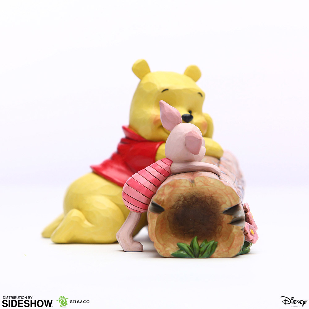 Pooh and Piglet by Log