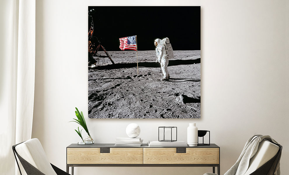 Buzz Aldrin Apollo 11. 'Flag on the Moon'