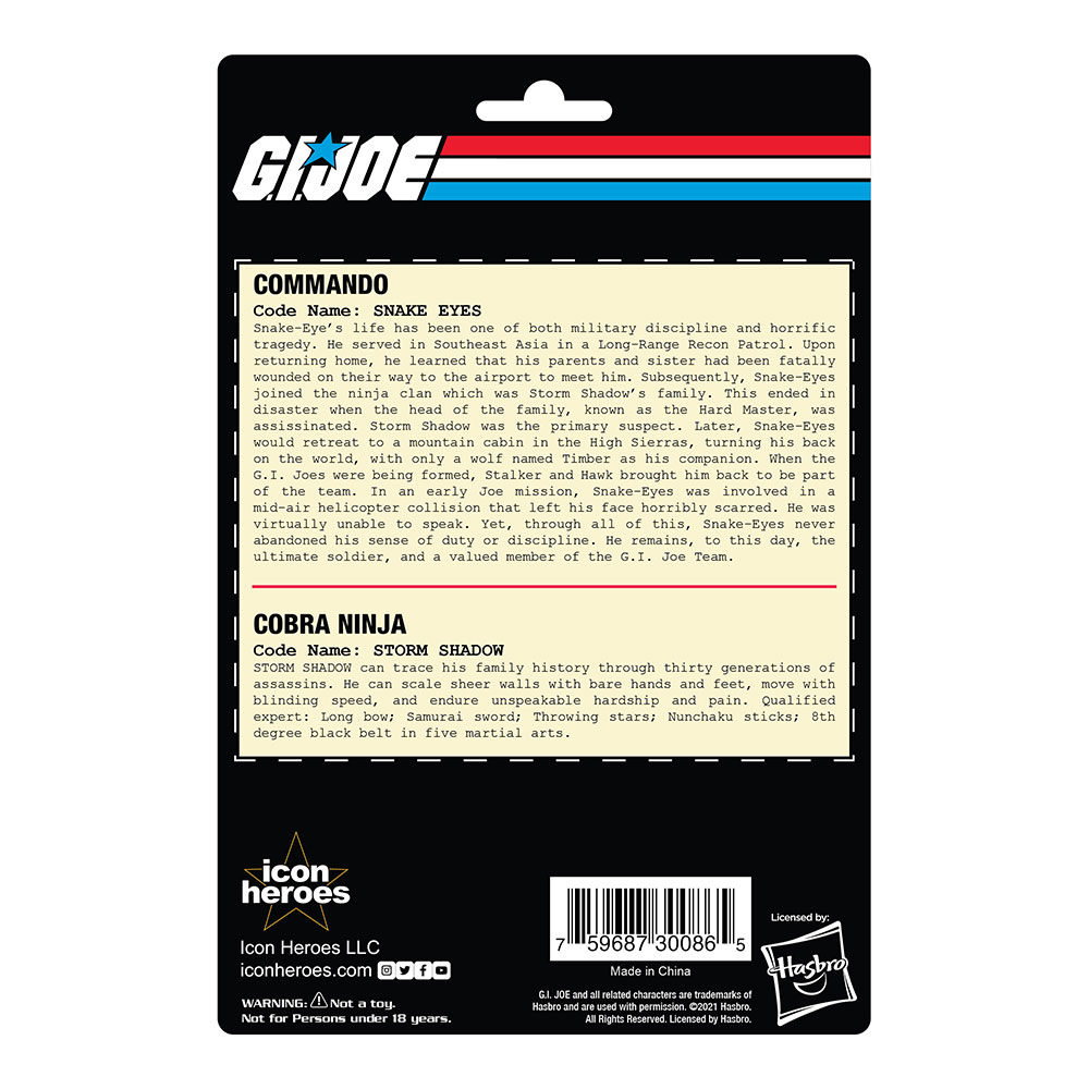 Snake Eyes x Storm Shadow Pin Set