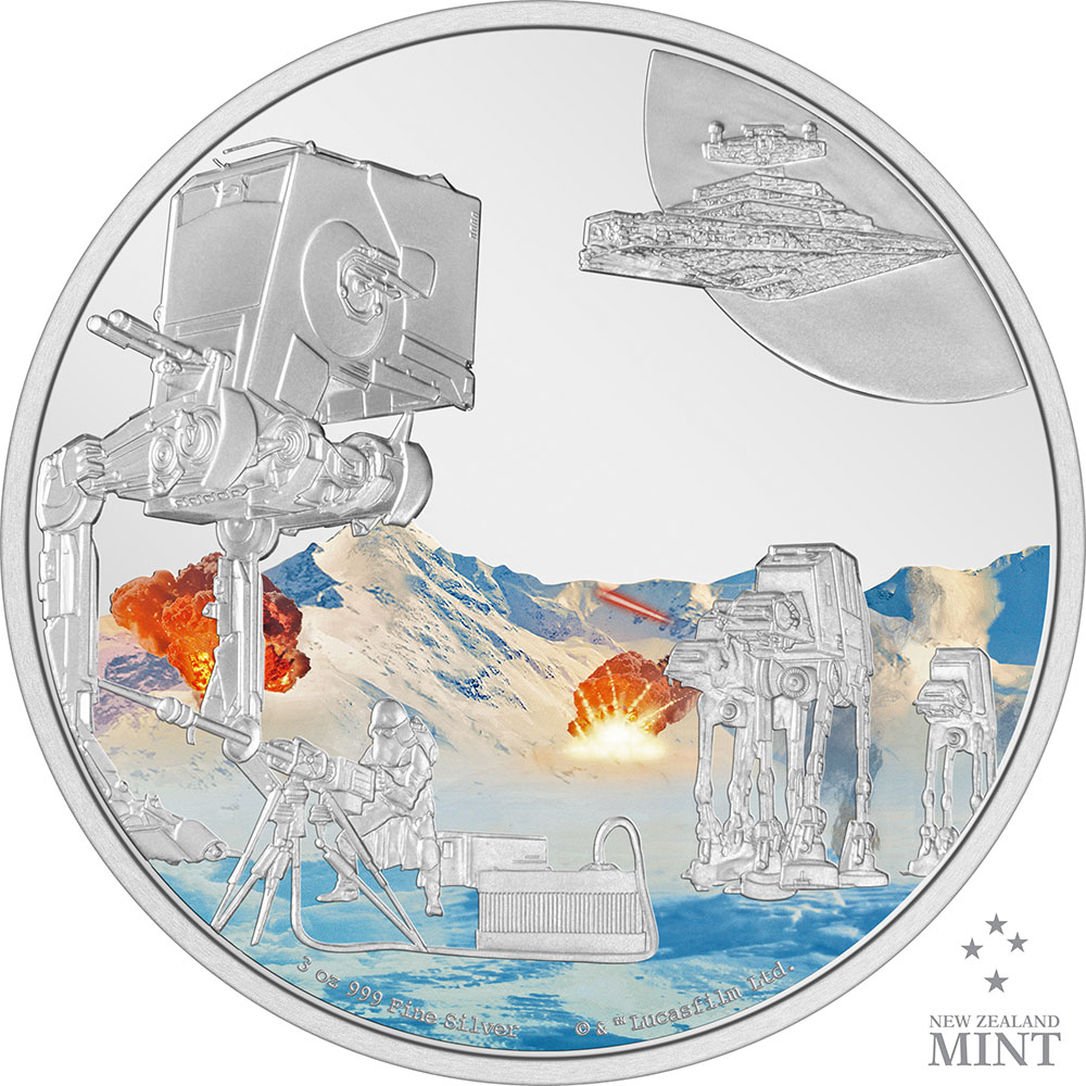 Battle Scenes Hoth 3oz Silver Coin