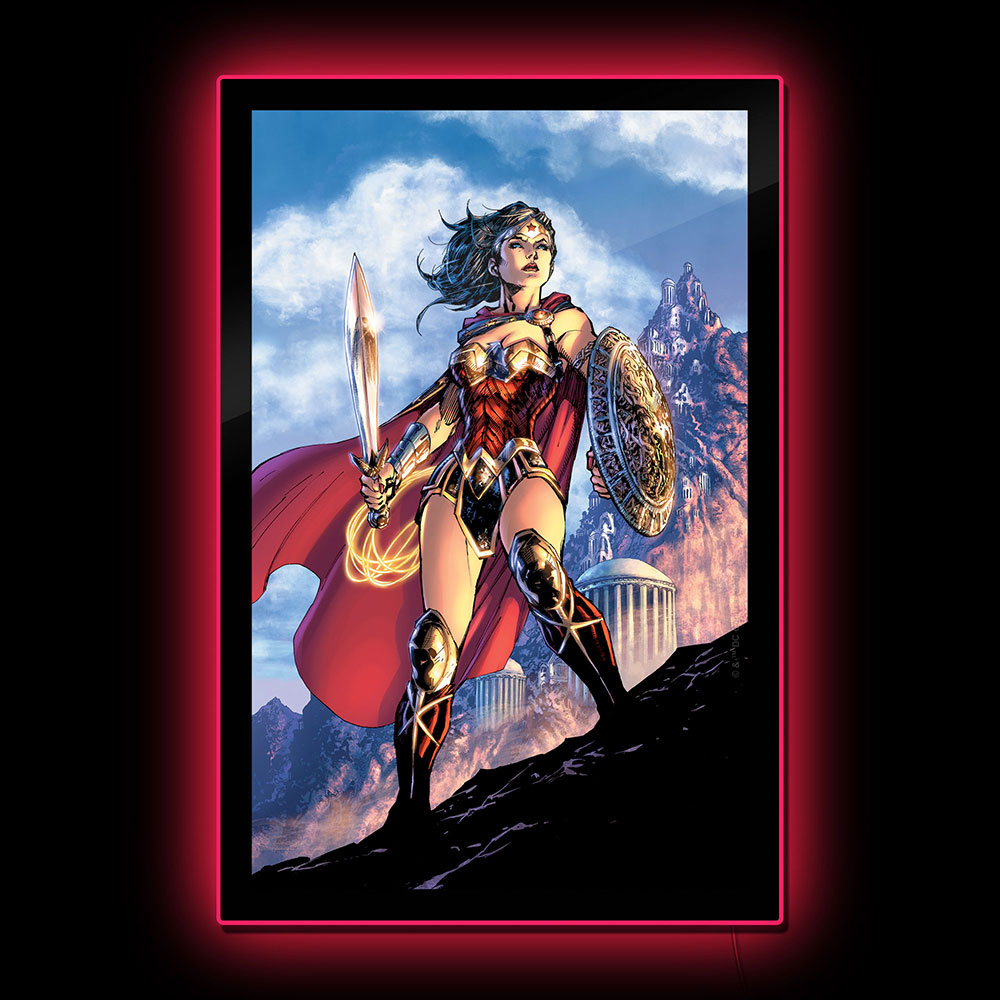 Wonder Woman Comic Cover LED Poster Sign (Large)
