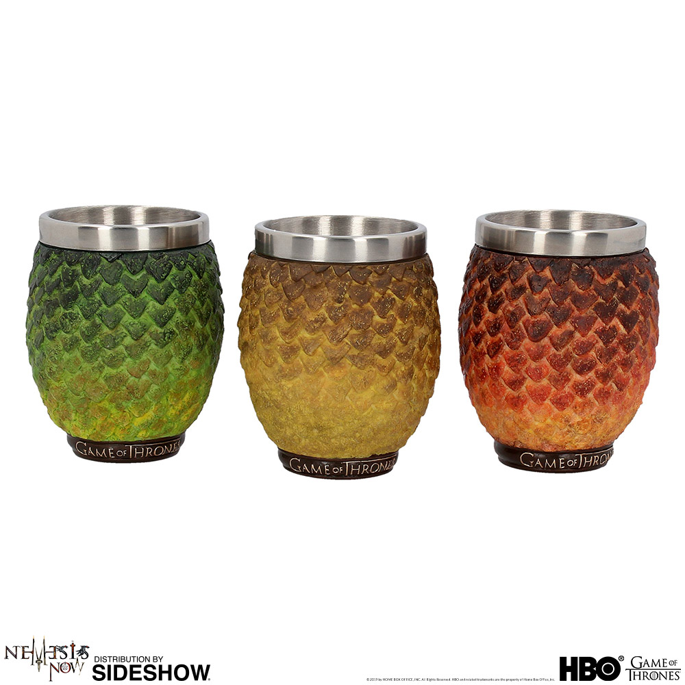 Drogon Rhaegal. Viserion Dragon Egg Shot Glasses