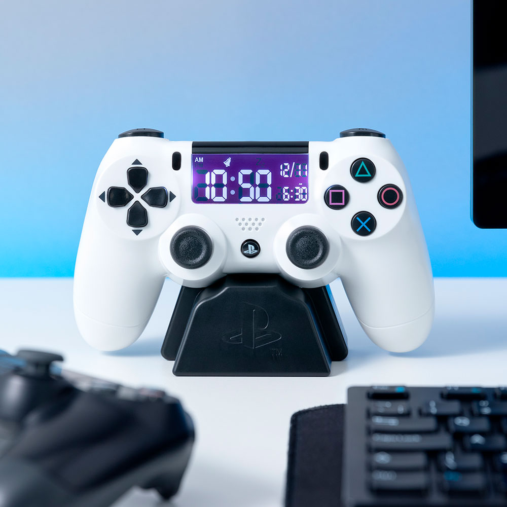 PlayStation White Alarm Clock
