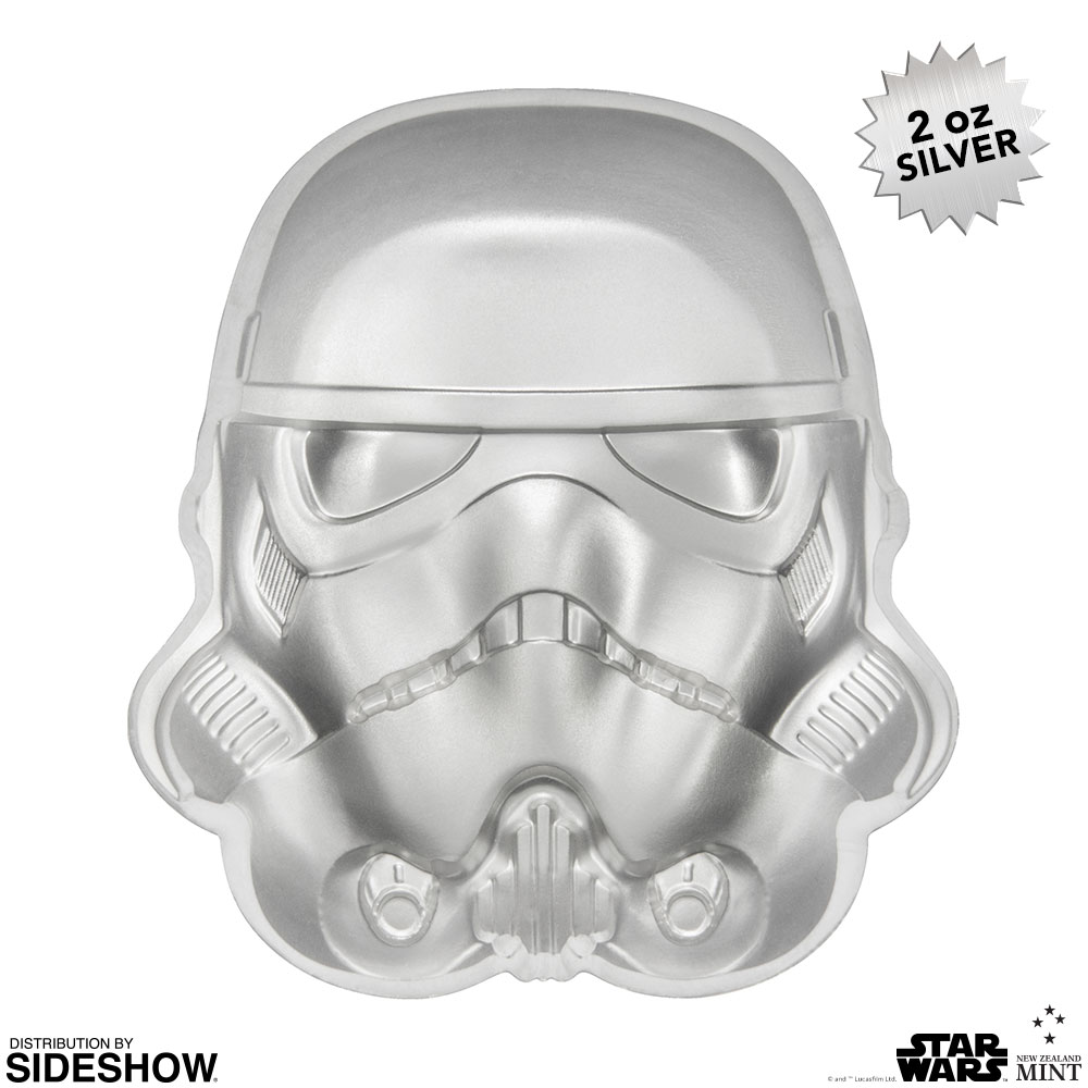 Stormtrooper Helmet Silver Coin