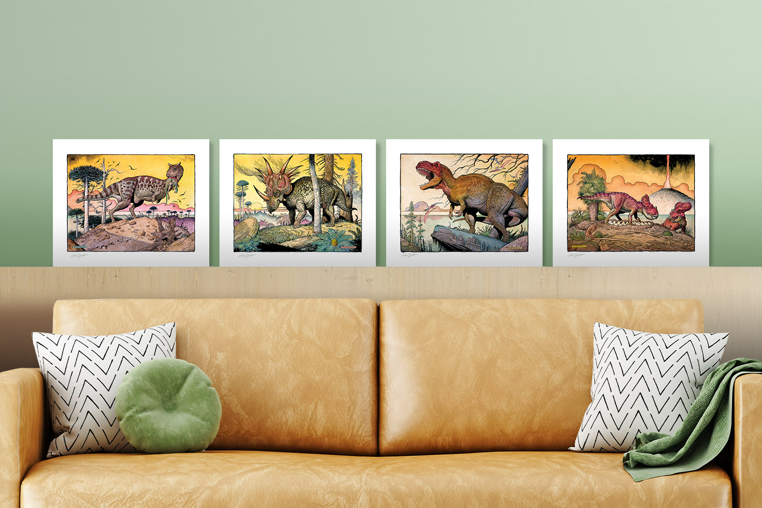 William Stout Dinosaur Series: The Cretaceous Era (Set of 4)