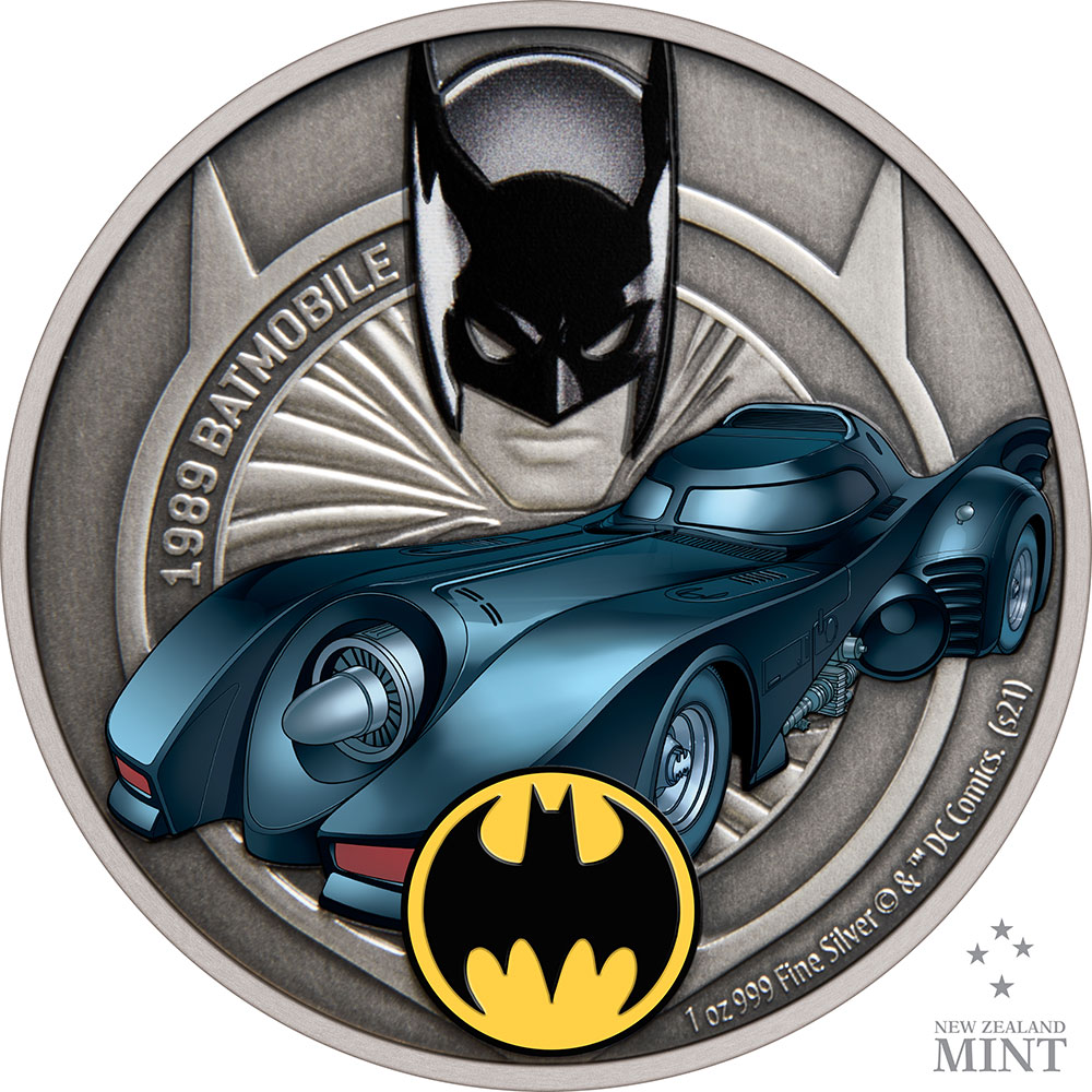 1989 Batmobile 1oz Silver Coin