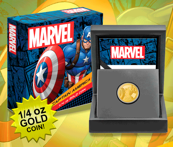 Captain America 1/4oz Gold Coin