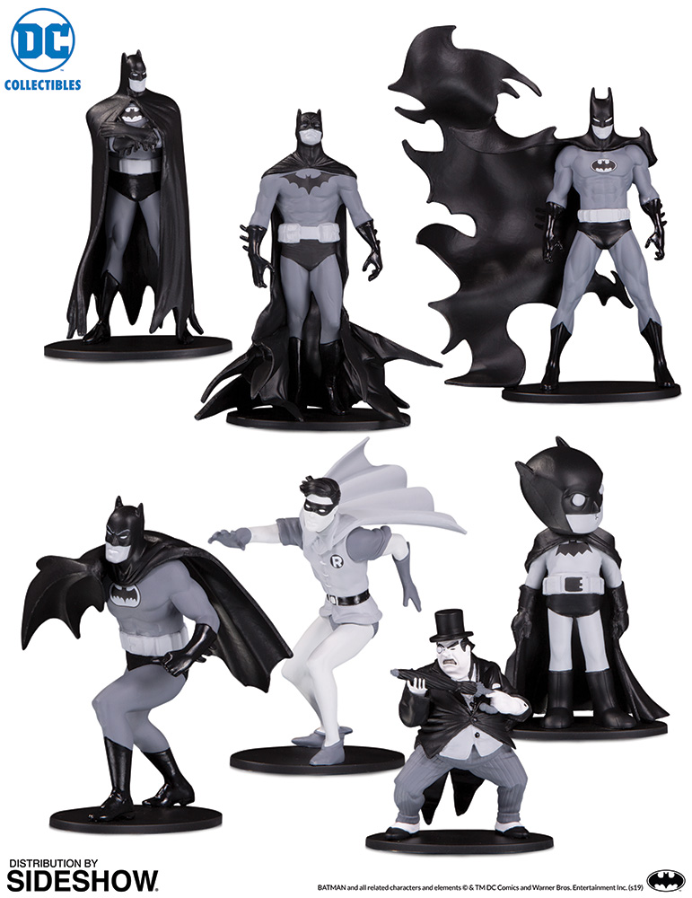 Batman Black & White Set of 7 Mini Figures