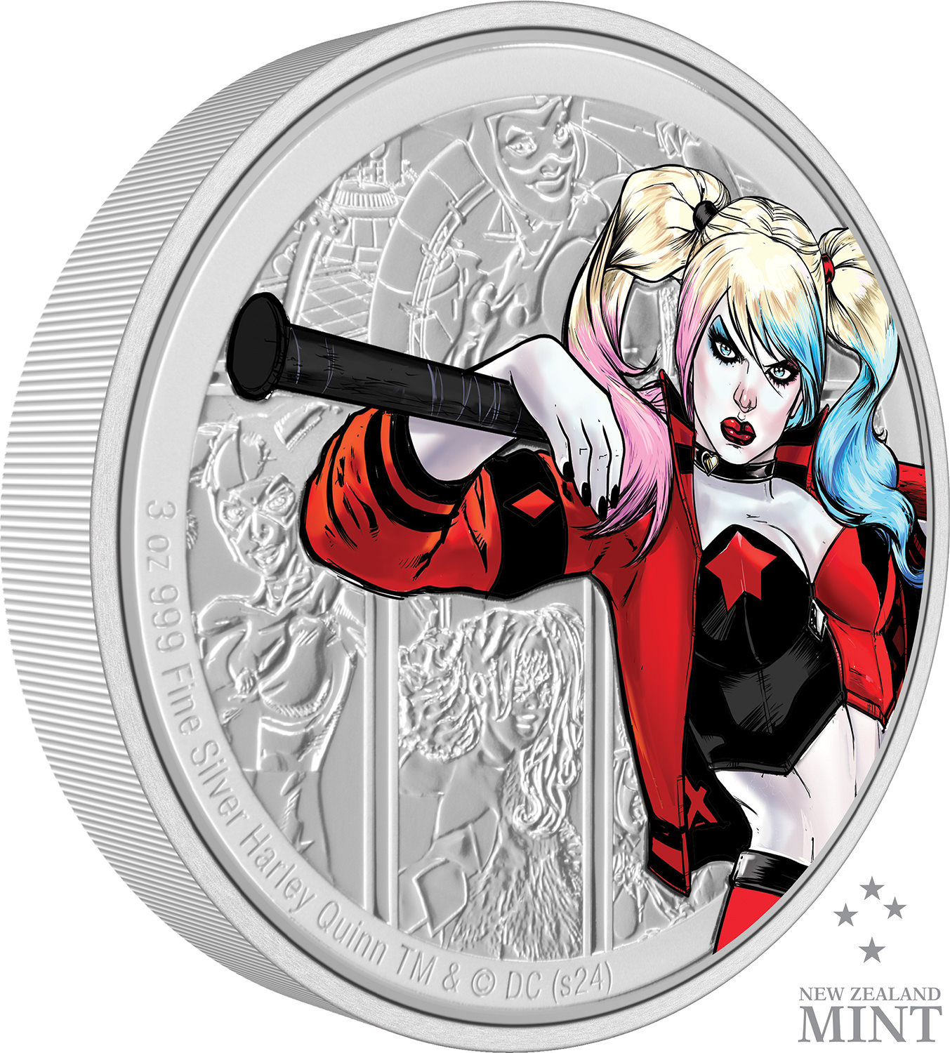 Harley Quinn 3oz Silver Coin