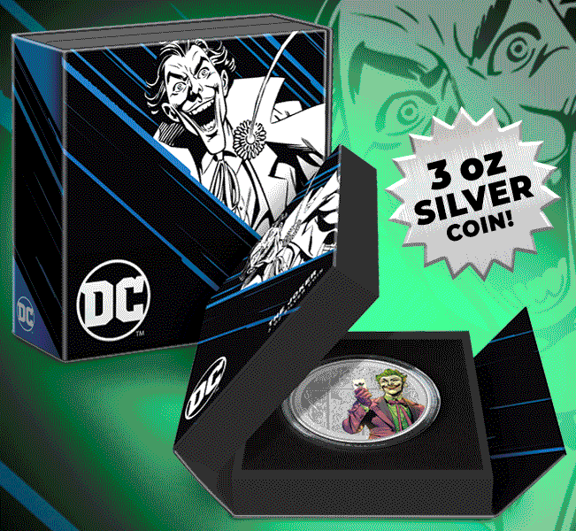 The Joker 3oz Silver Coin