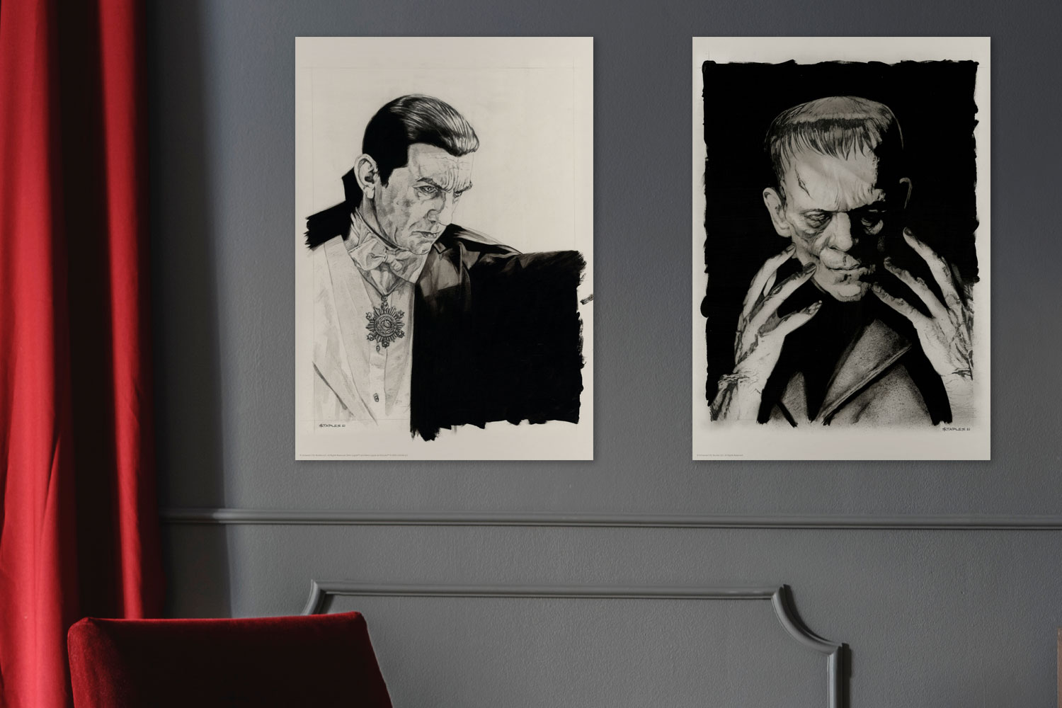 Dracula and Frankenstein Original Portrait Set