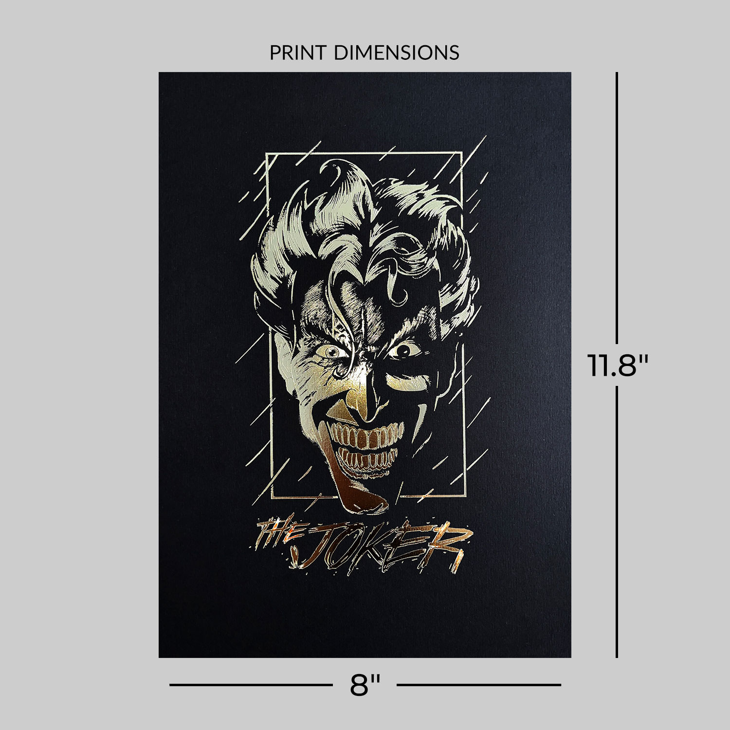 The Joker (Gold) Foil Letterpress Poster