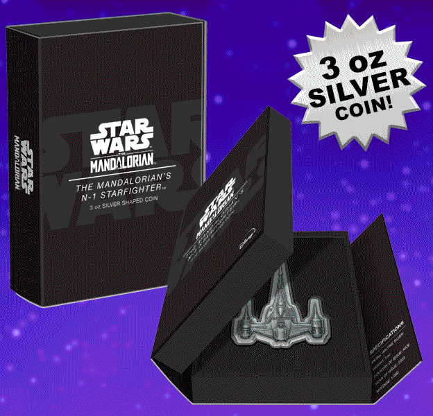 The Mandalorian's N-1 Starfighter 3oz Silver Coin